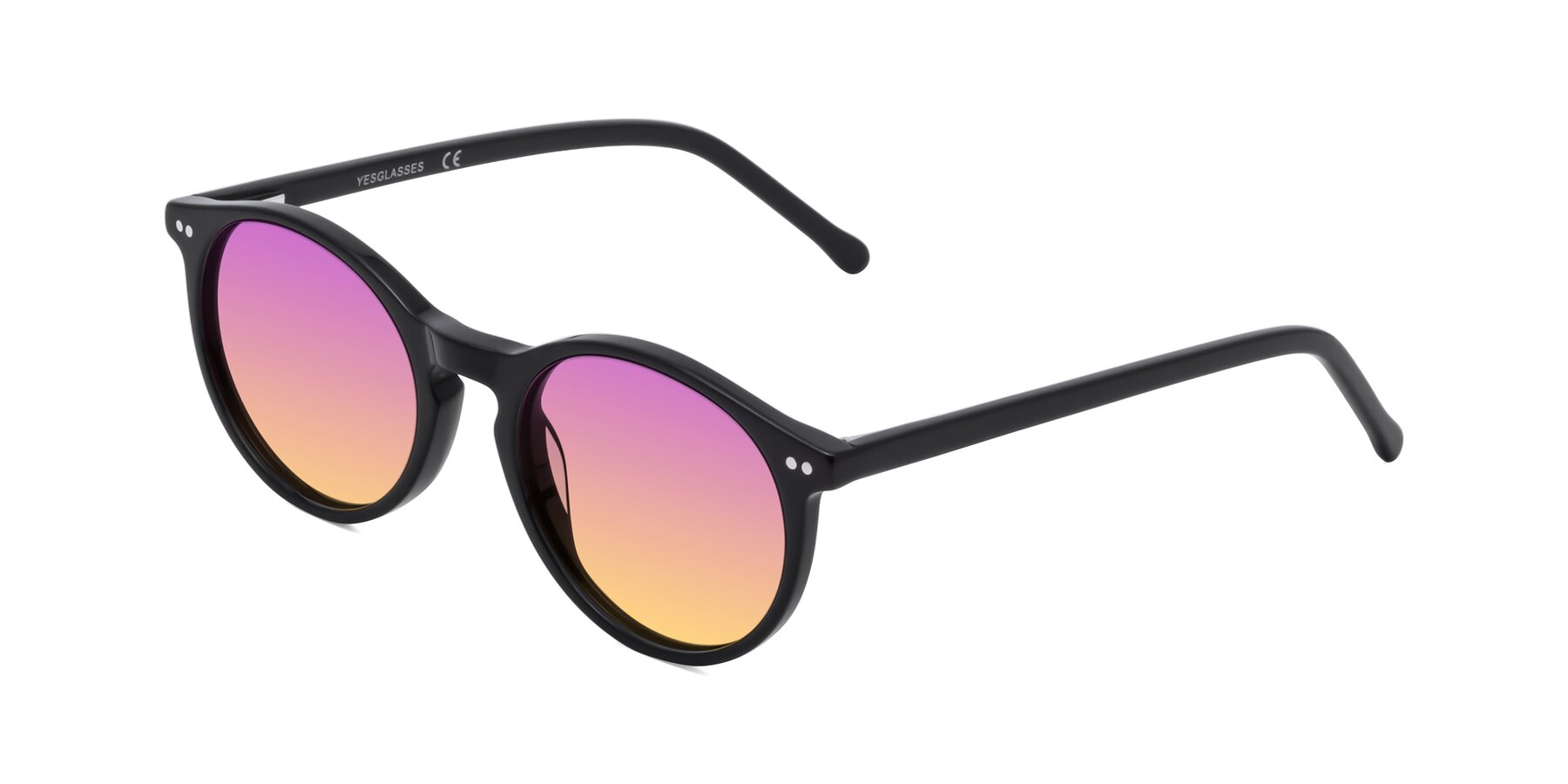 Angle of Echo in Black with Purple / Yellow Gradient Lenses