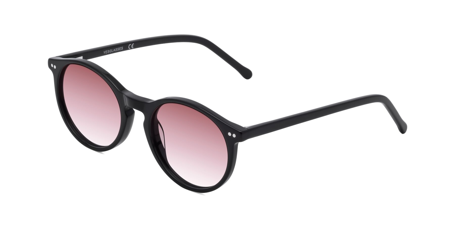 Angle of Echo in Black with Garnet Gradient Lenses