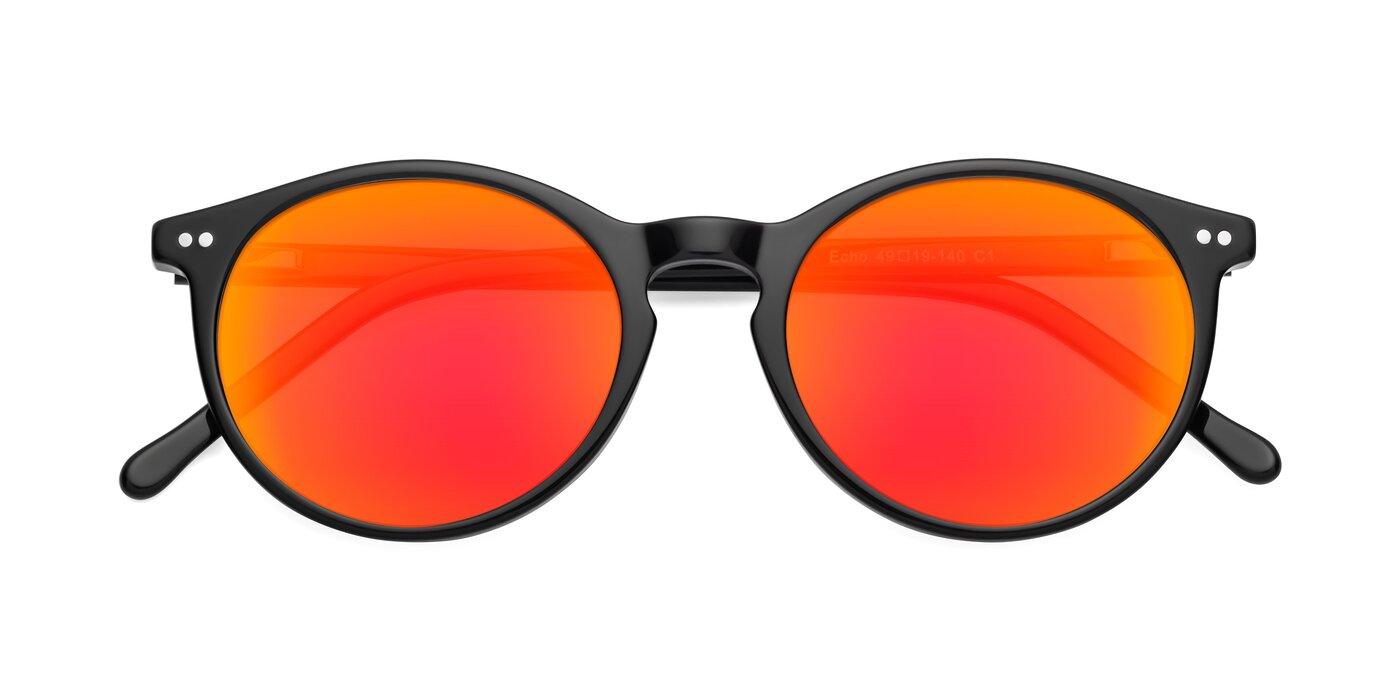 Echo - Black Flash Mirrored Sunglasses