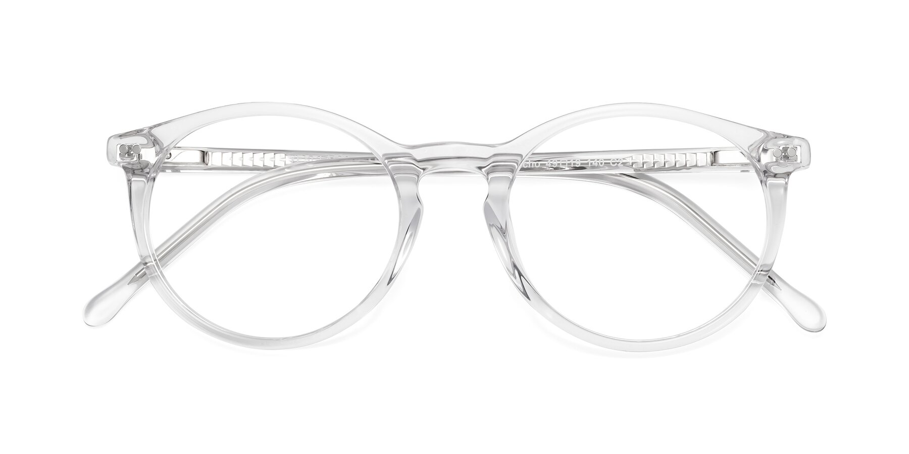 Folded Front of Echo in Clear with Clear Eyeglass Lenses