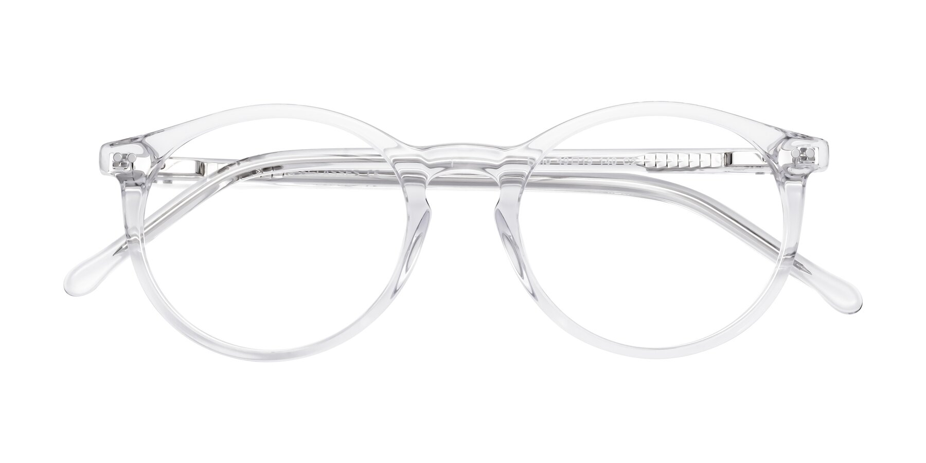 Folded Front of Echo in Clear with Clear Reading Eyeglass Lenses