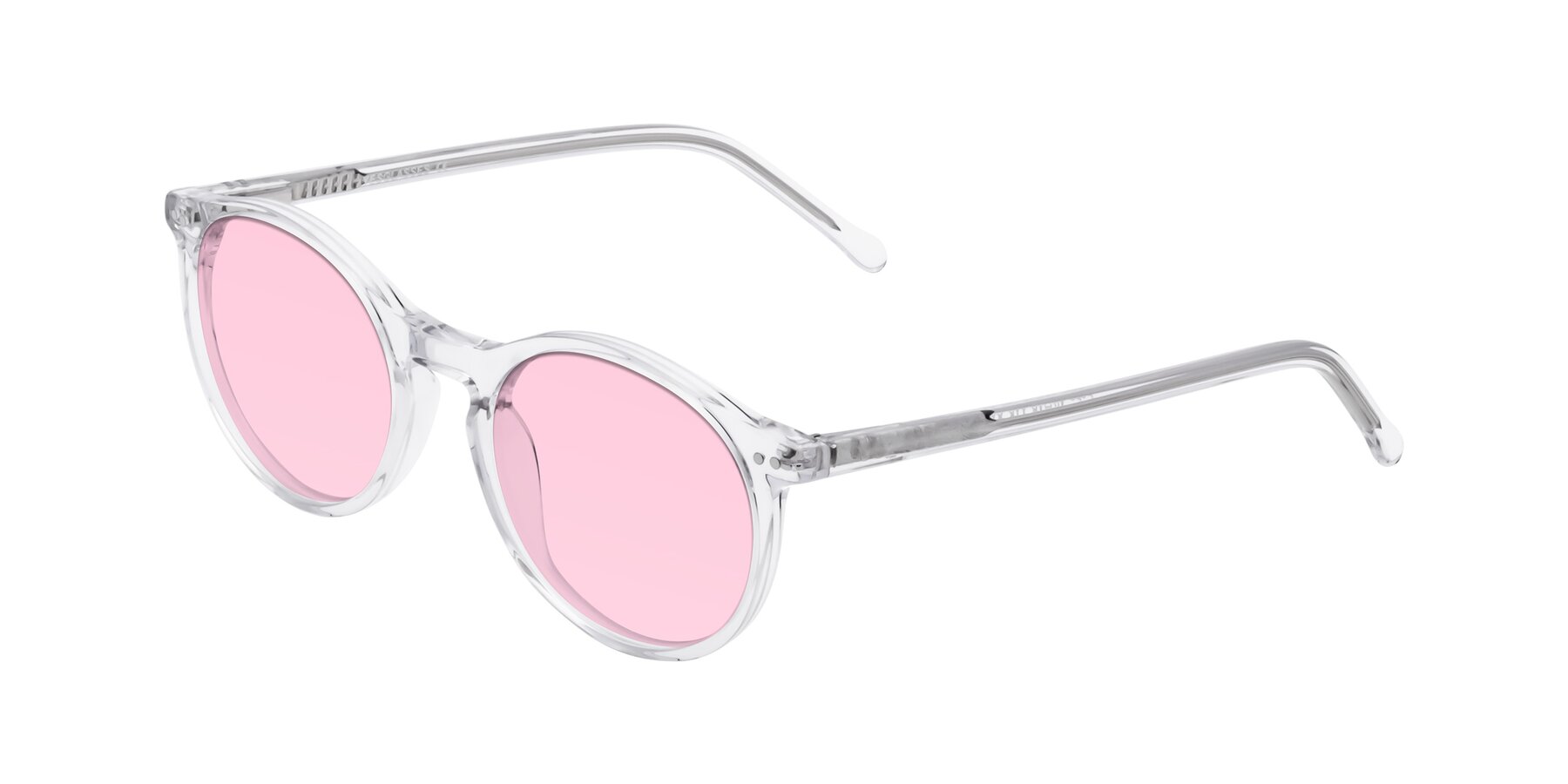 Angle of Echo in Clear with Light Pink Tinted Lenses