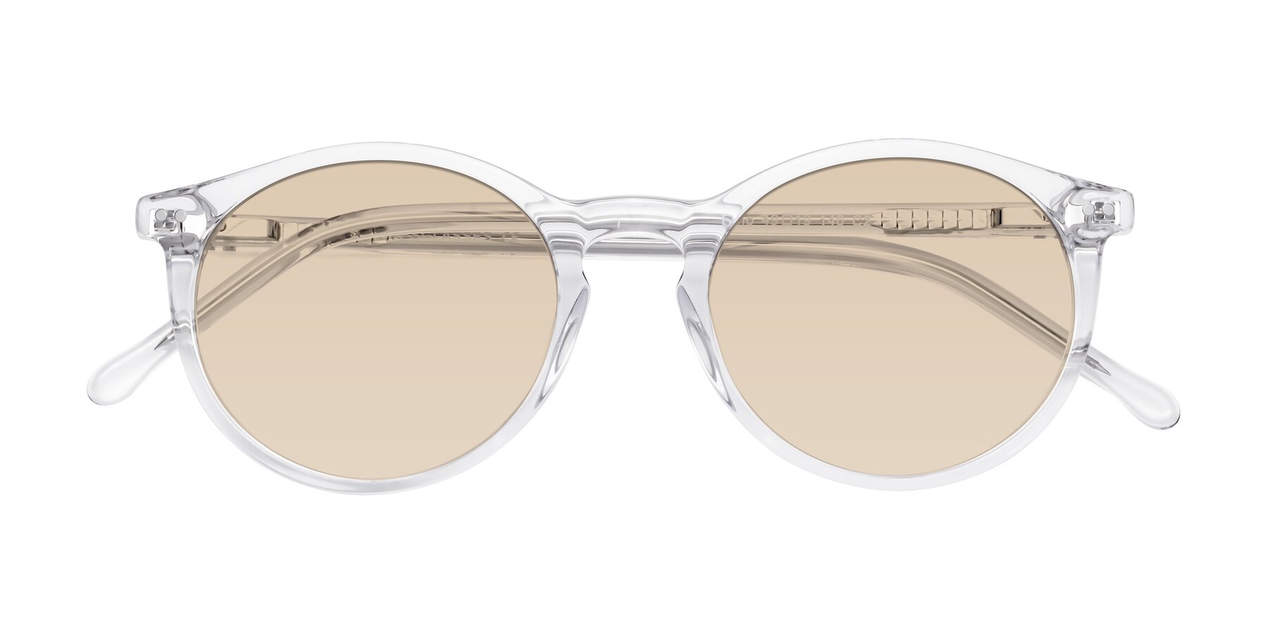 Folded Front of Echo in Clear with Light Brown Tinted Lenses