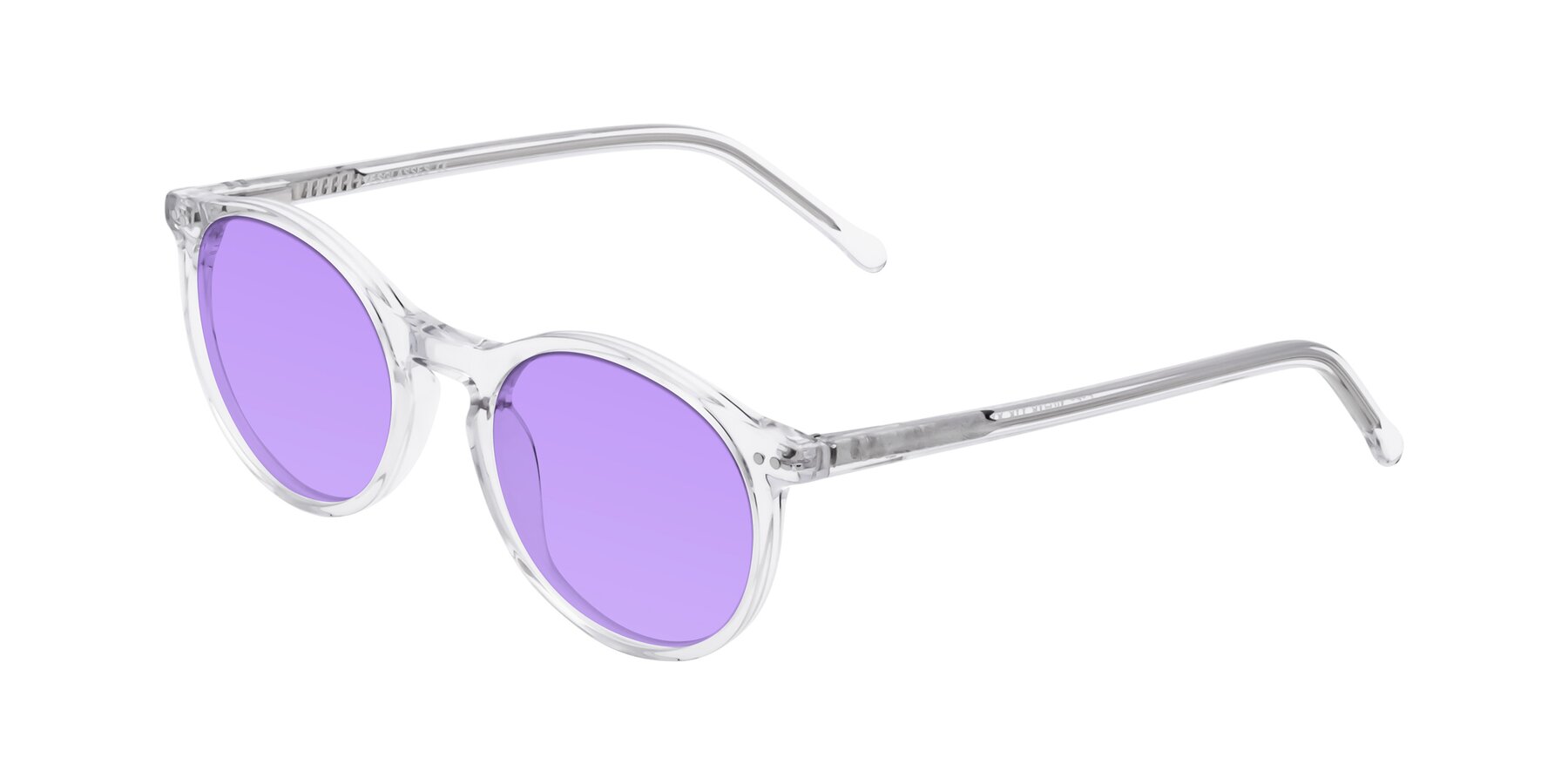 Angle of Echo in Clear with Medium Purple Tinted Lenses