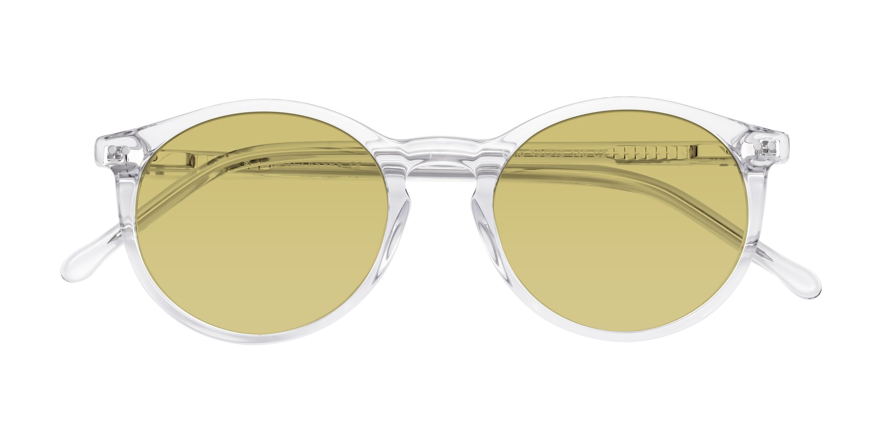 Folded Front of Echo in Clear with Medium Champagne Tinted Lenses