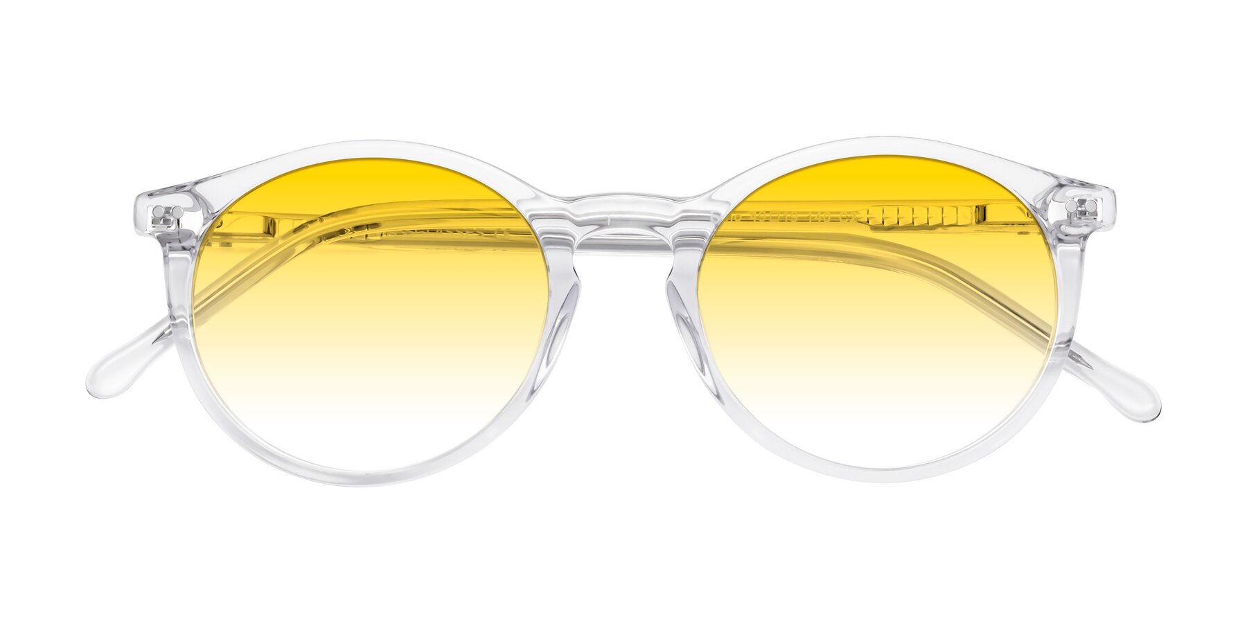 Folded Front of Echo in Clear with Yellow Gradient Lenses