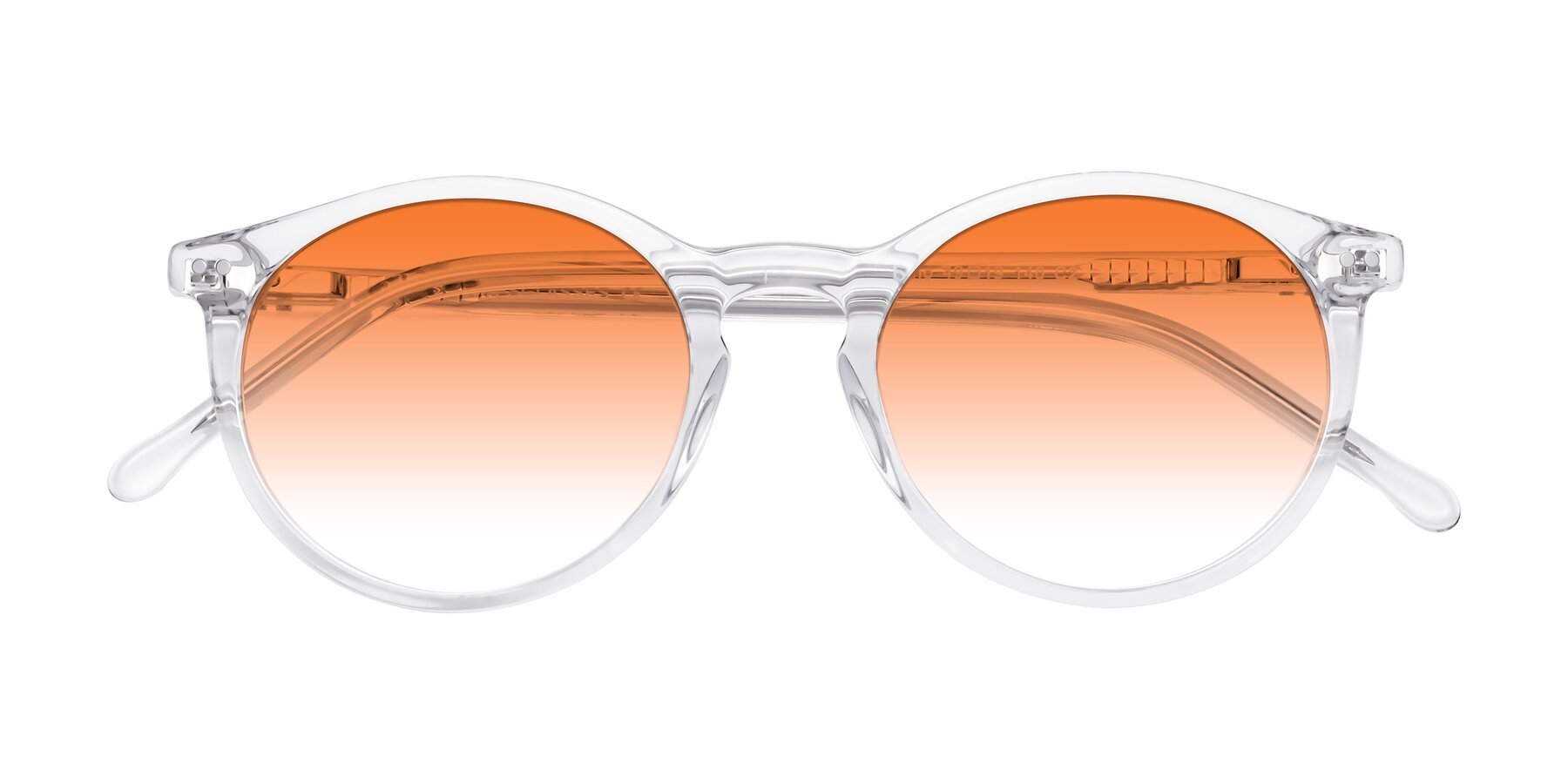 Folded Front of Echo in Clear with Orange Gradient Lenses