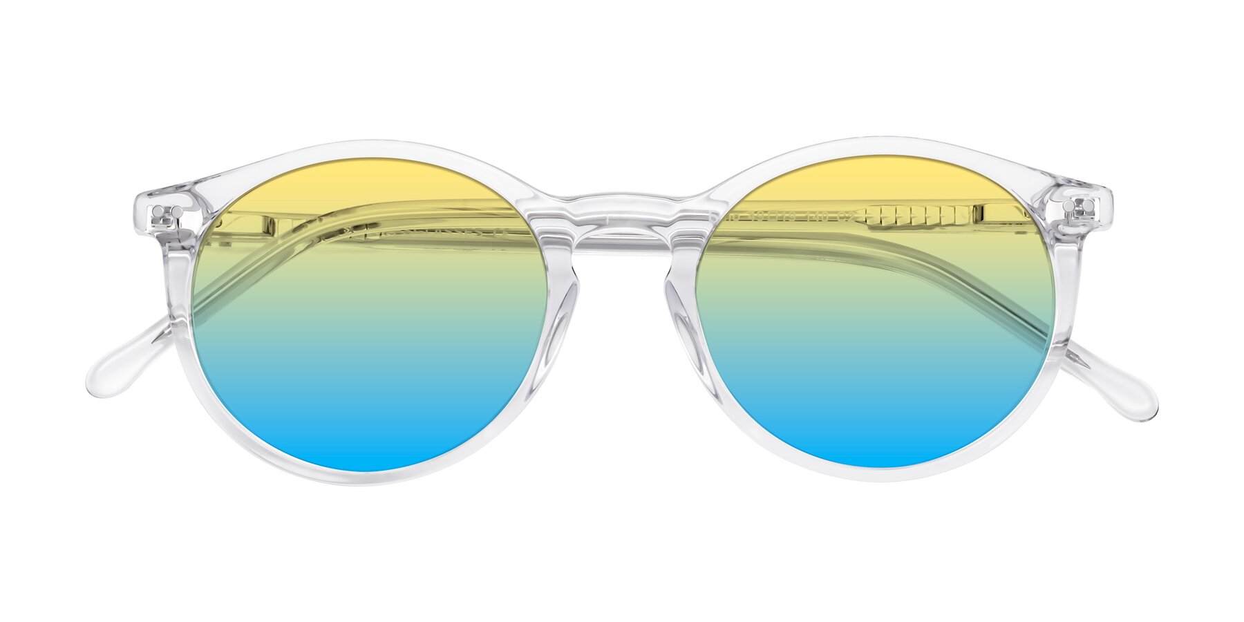 Folded Front of Echo in Clear with Yellow / Blue Gradient Lenses