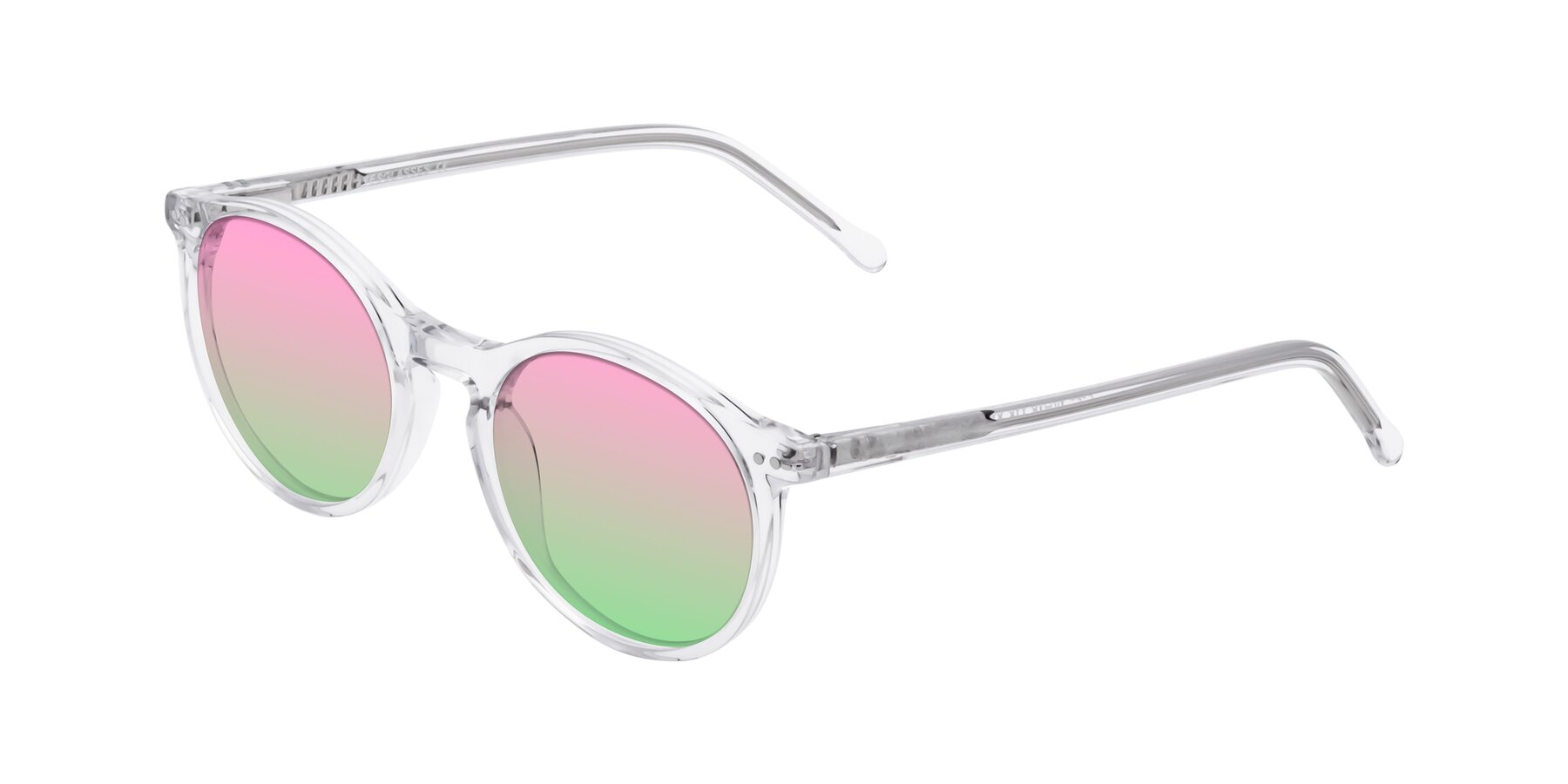 Angle of Echo in Clear with Pink / Green Gradient Lenses