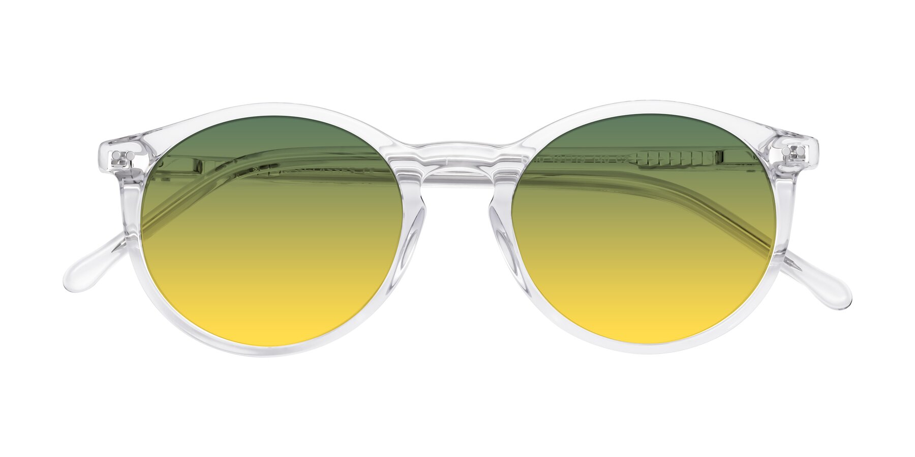 Folded Front of Echo in Clear with Green / Yellow Gradient Lenses
