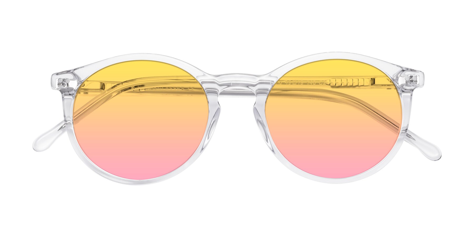 Folded Front of Echo in Clear with Yellow / Pink Gradient Lenses