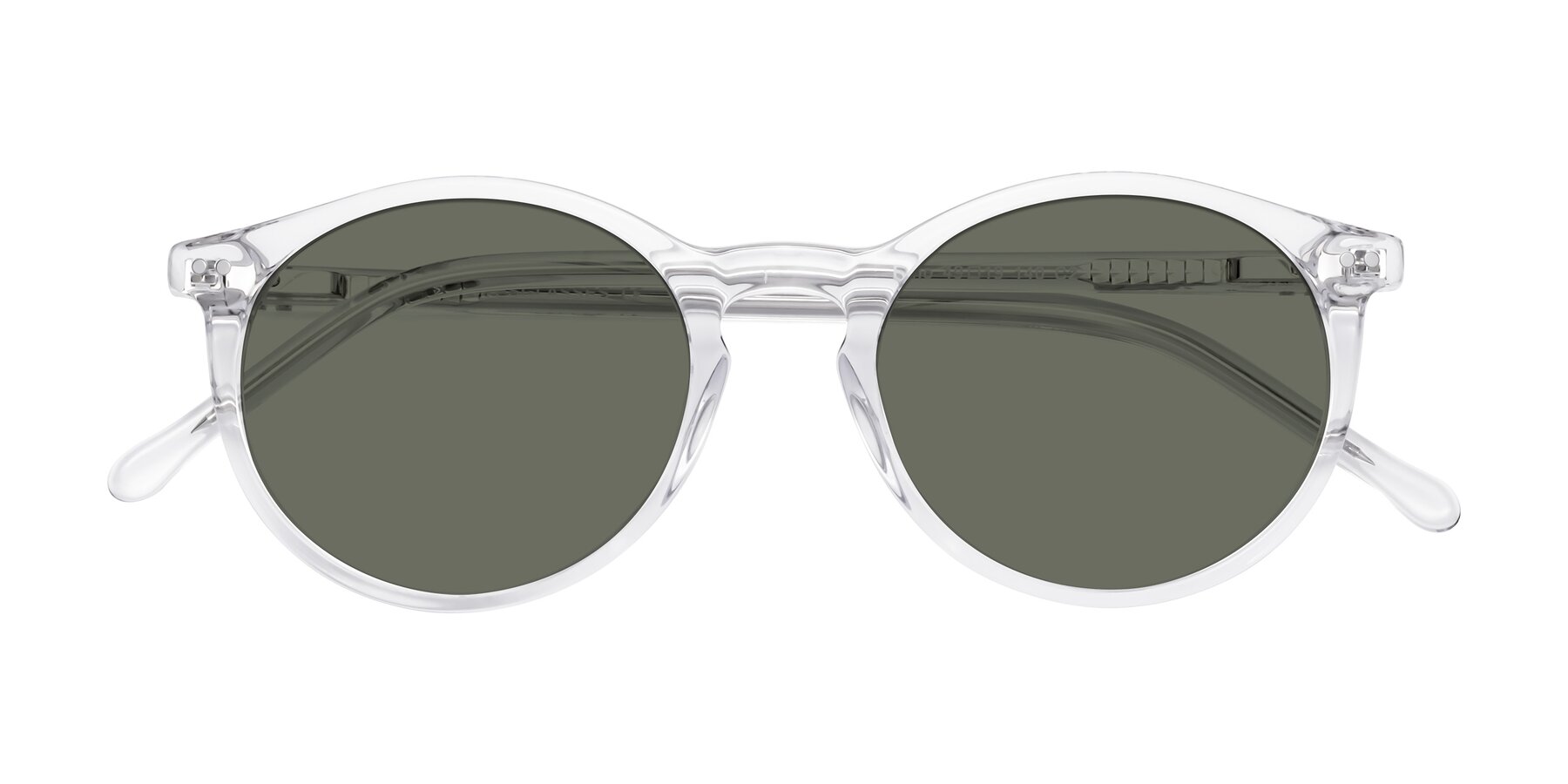Folded Front of Echo in Clear with Gray Polarized Lenses
