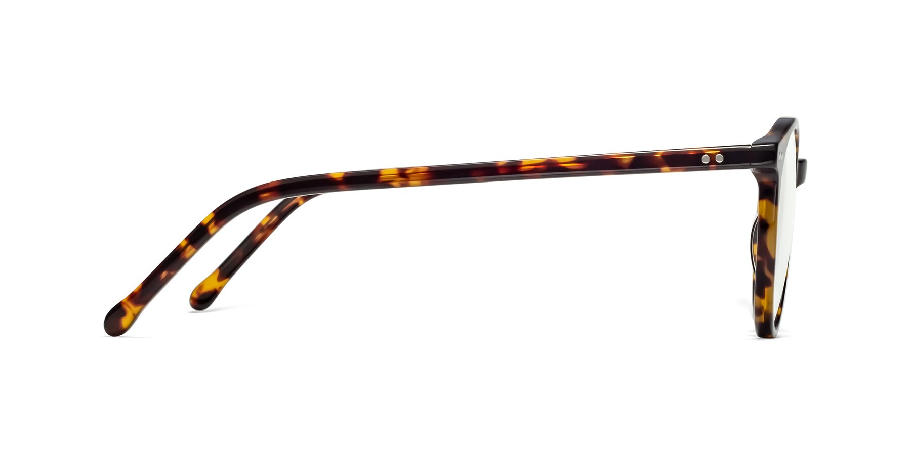 Side of Echo in Tortoise with Clear Eyeglass Lenses