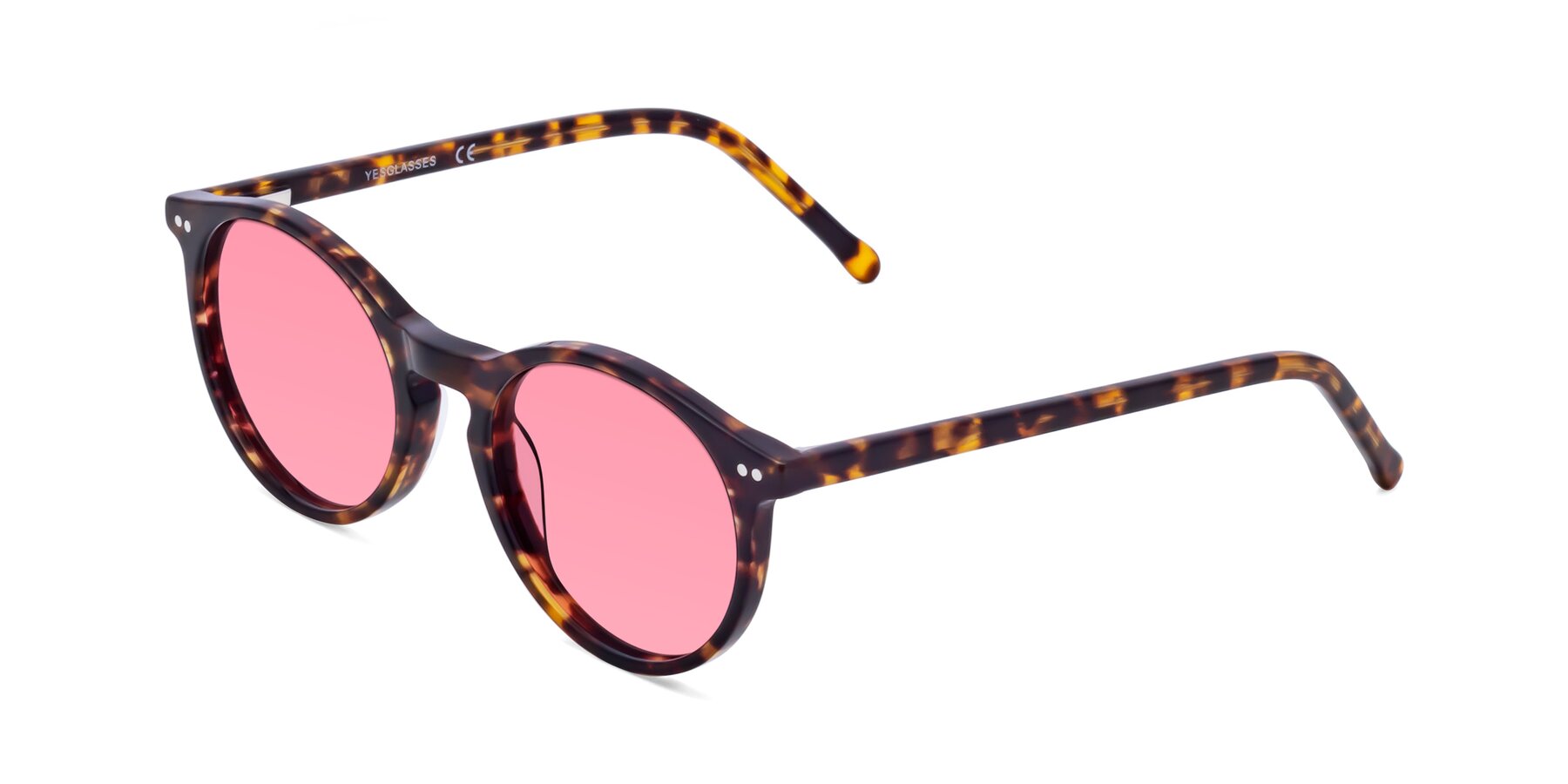 Angle of Echo in Tortoise with Pink Tinted Lenses