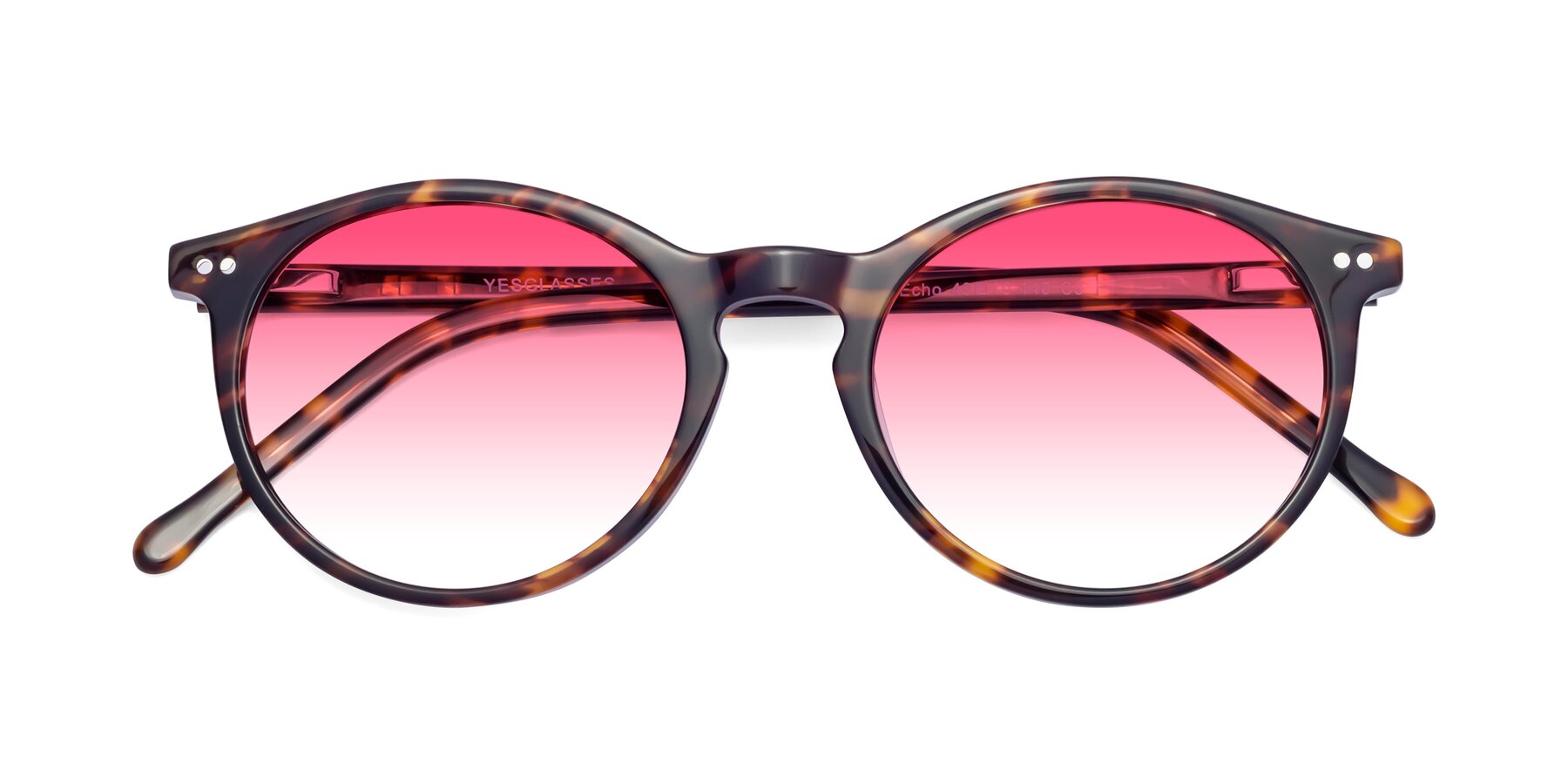 Folded Front of Echo in Tortoise with Pink Gradient Lenses