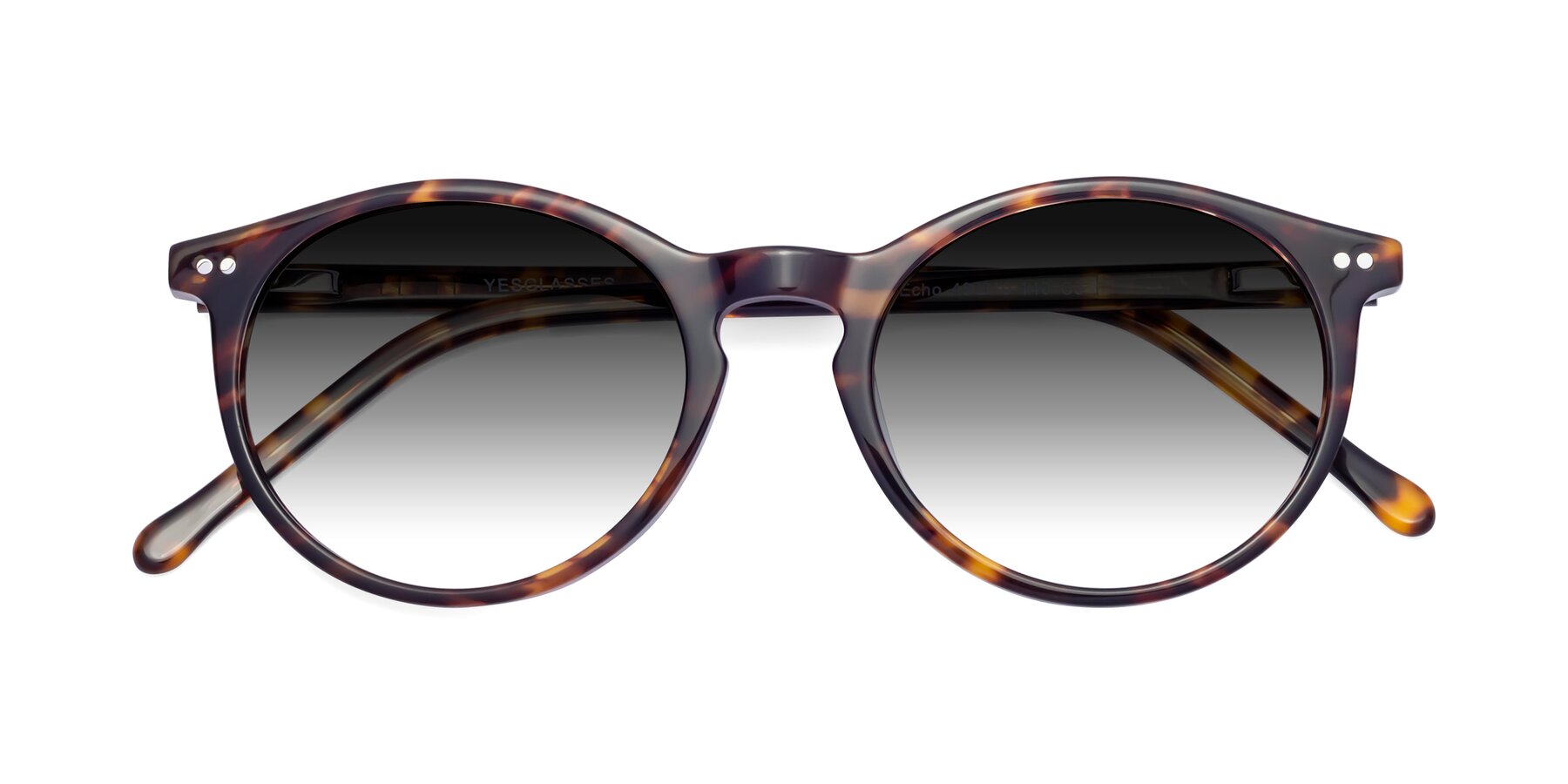 Folded Front of Echo in Tortoise with Gray Gradient Lenses