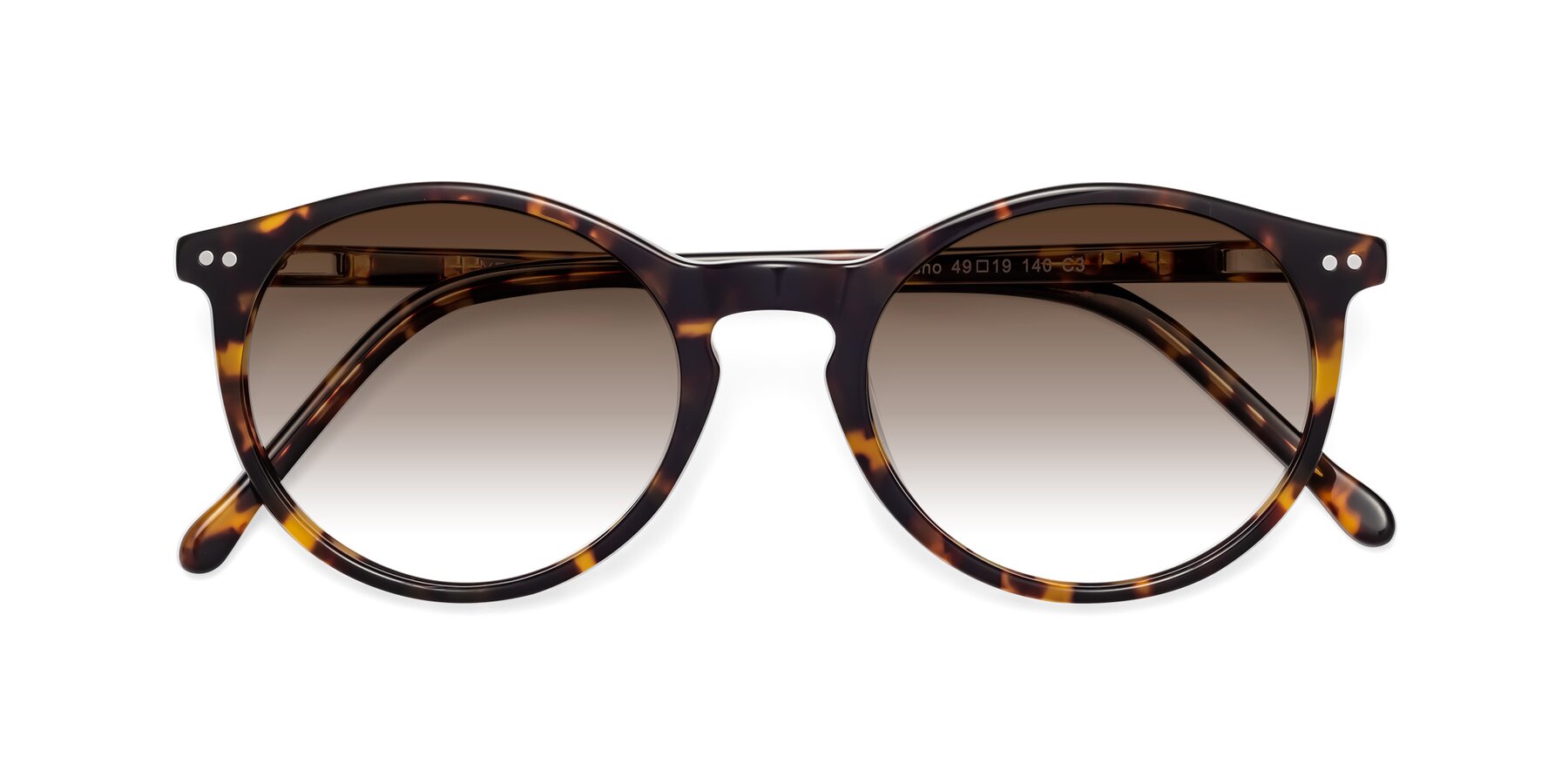 Folded Front of Echo in Tortoise with Brown Gradient Lenses