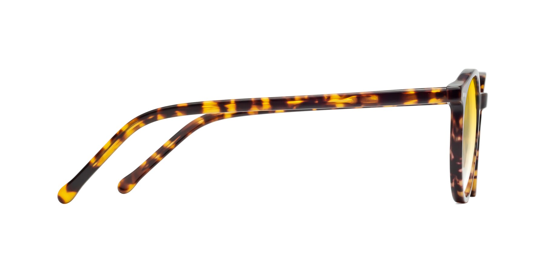 Side of Echo in Tortoise with Yellow Gradient Lenses