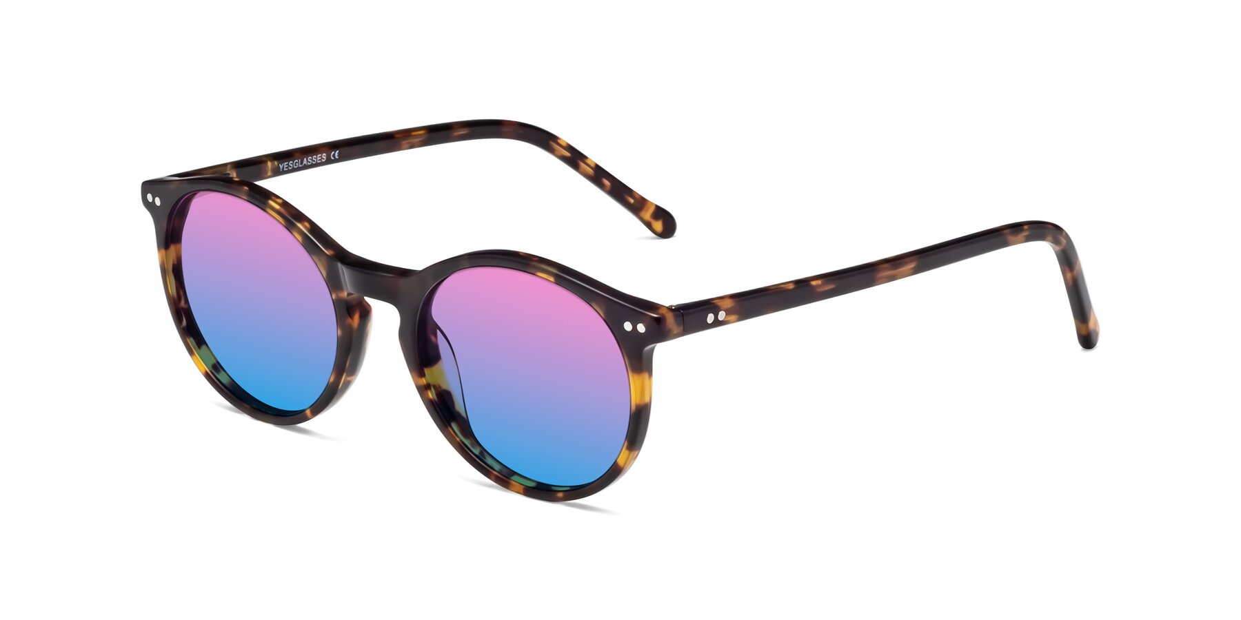Angle of Echo in Tortoise with Pink / Blue Gradient Lenses