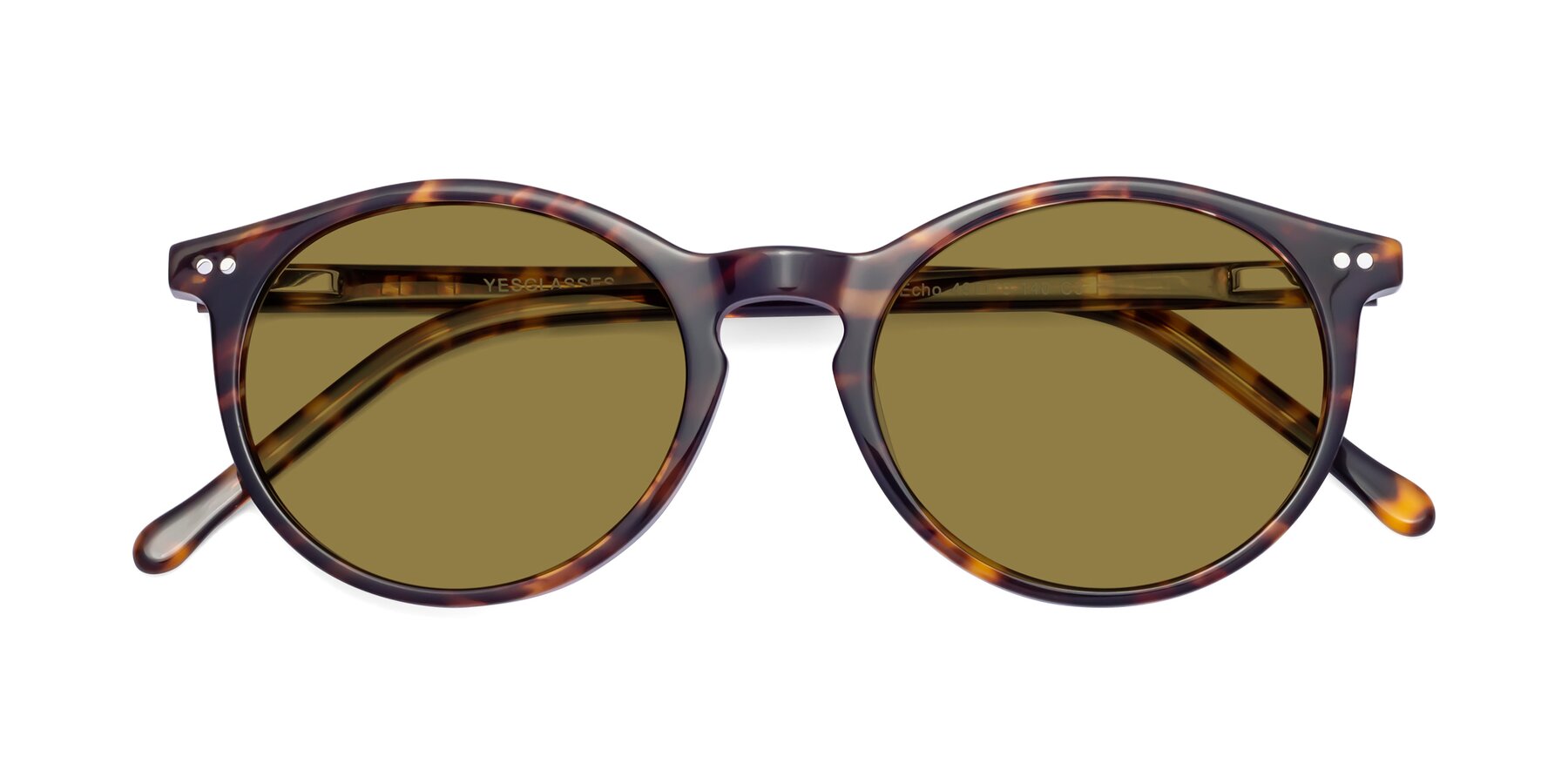 Folded Front of Echo in Tortoise with Brown Polarized Lenses