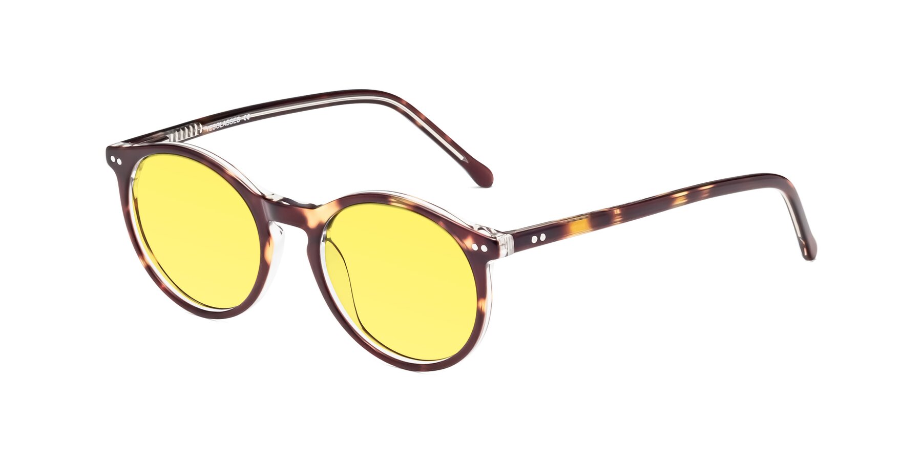 Angle of Echo in Tortoise-Clear with Medium Yellow Tinted Lenses