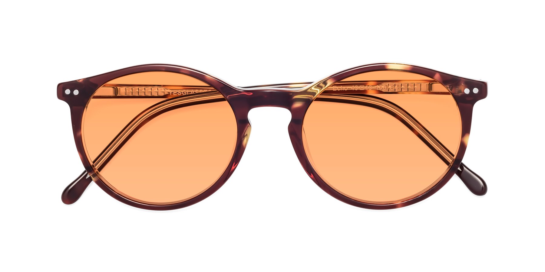 Folded Front of Echo in Tortoise-Clear with Medium Orange Tinted Lenses