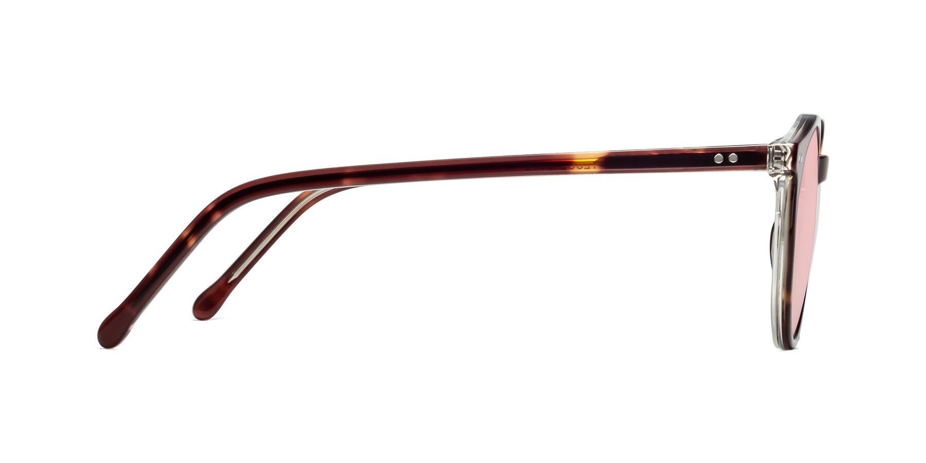 Side of Echo in Tortoise-Clear with Light Garnet Tinted Lenses