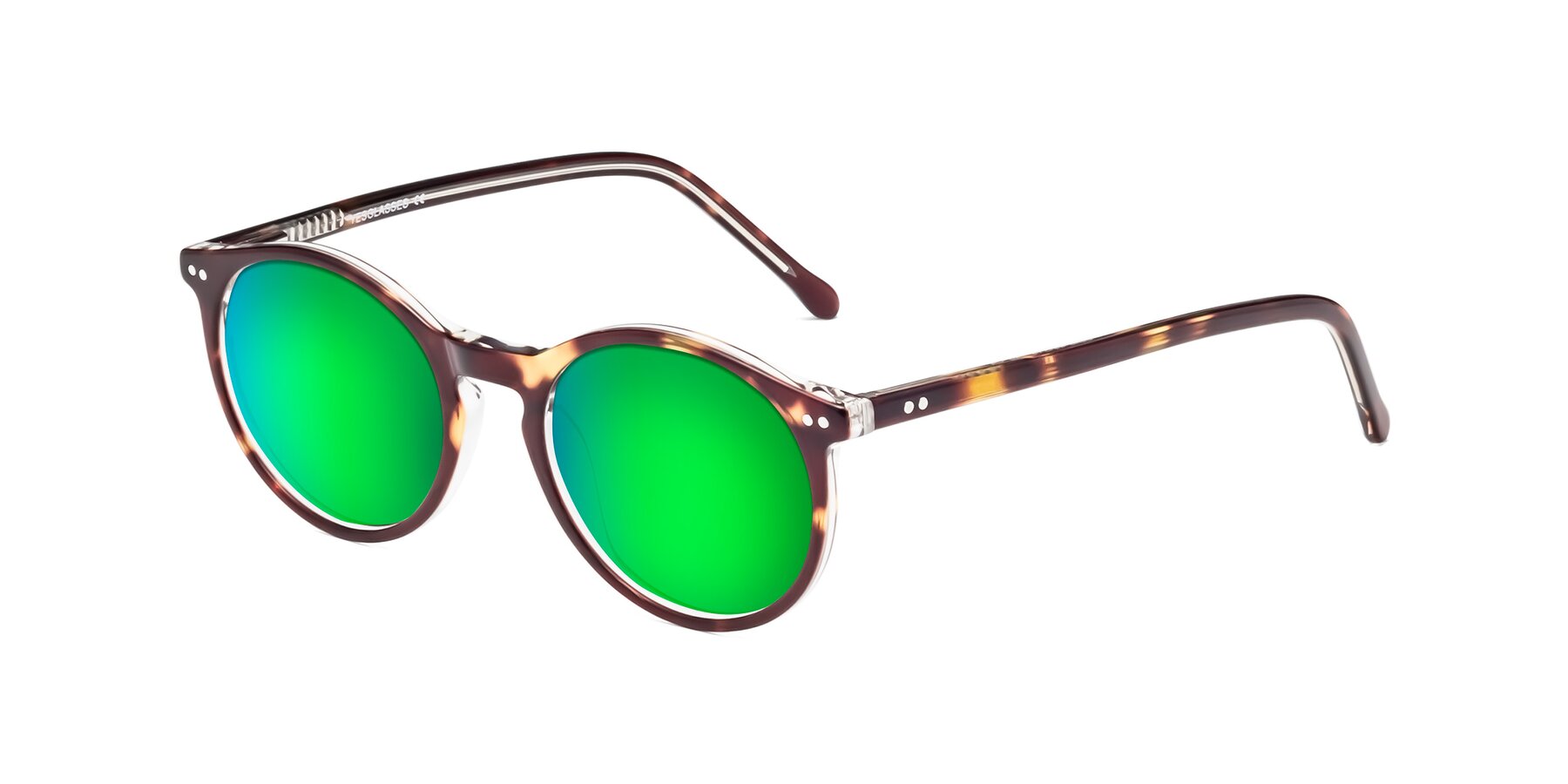 Angle of Echo in Tortoise-Clear with Green Mirrored Lenses
