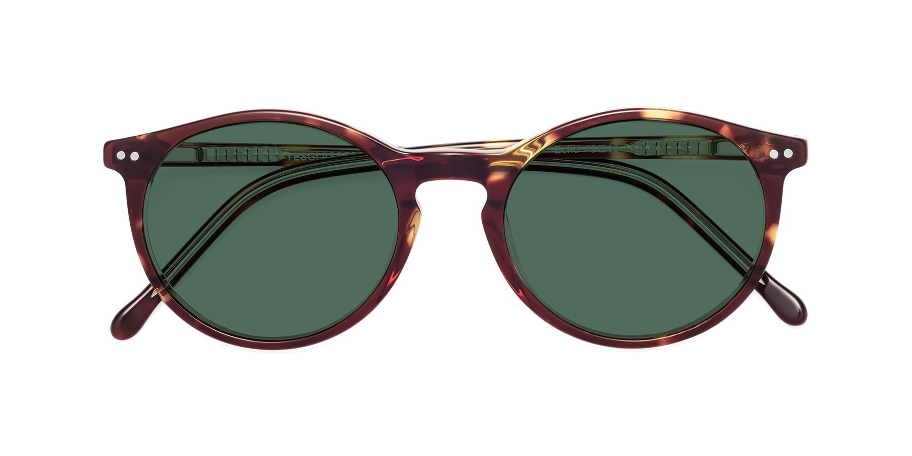 Folded Front of Echo in Tortoise-Clear with Green Polarized Lenses