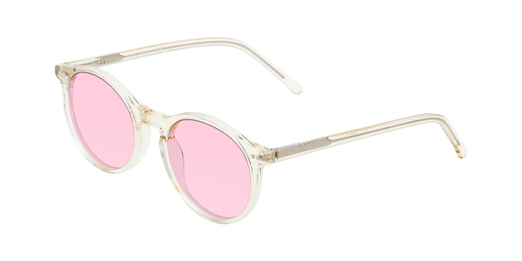 Angle of Echo in Light Amber with Light Pink Tinted Lenses