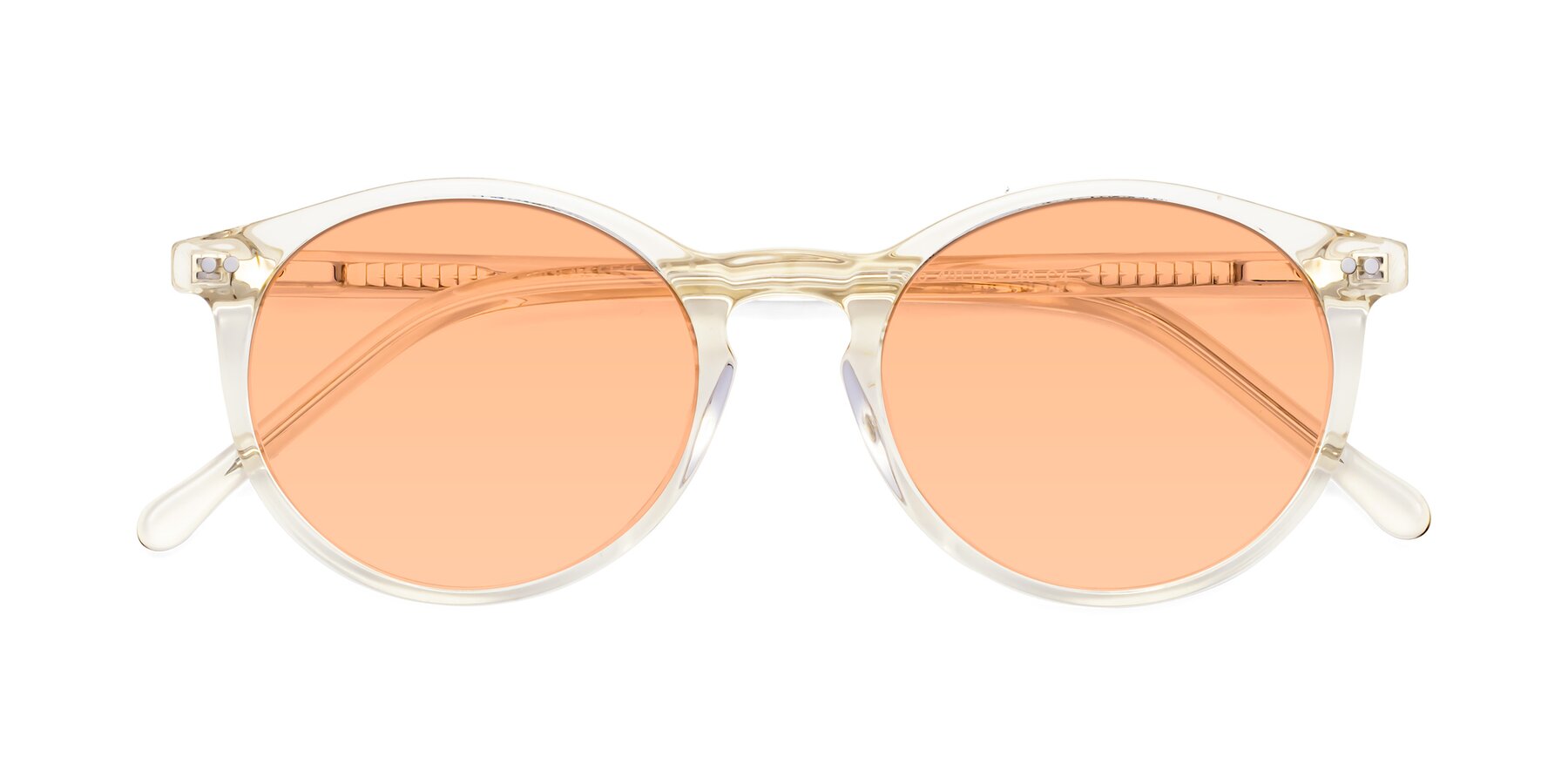 Folded Front of Echo in Light Amber with Light Orange Tinted Lenses