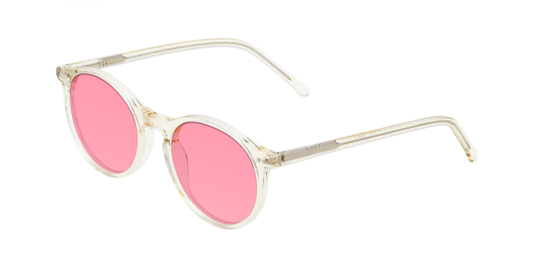 Angle of Echo in Light Amber with Pink Tinted Lenses