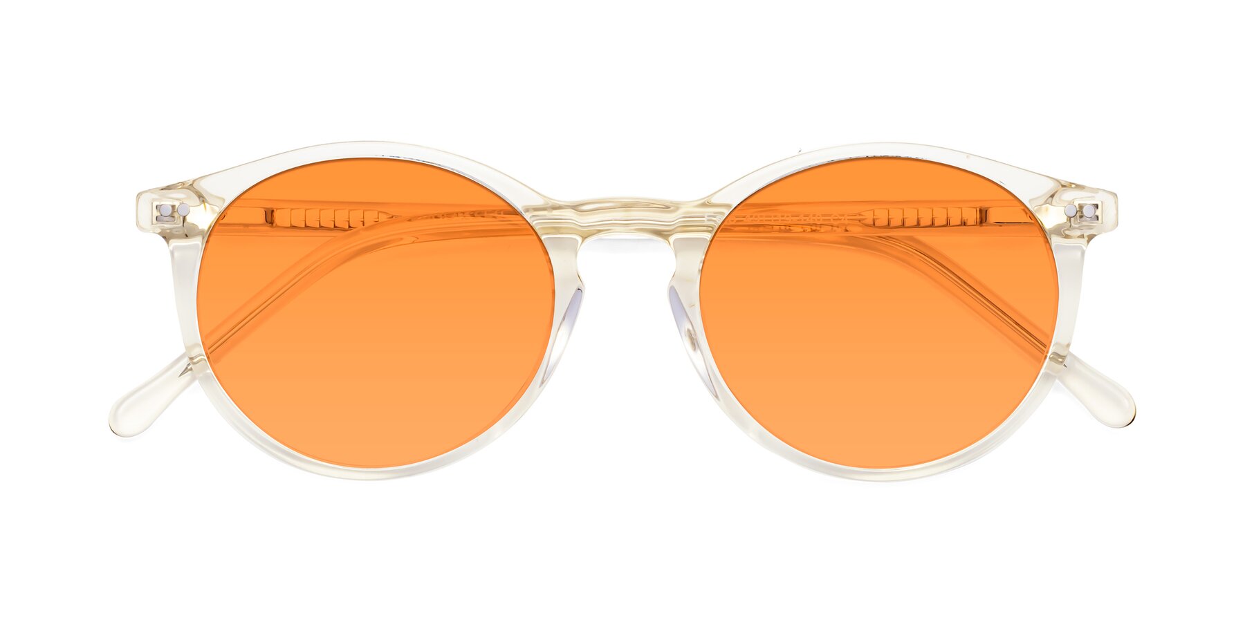 Folded Front of Echo in Light Amber with Orange Tinted Lenses