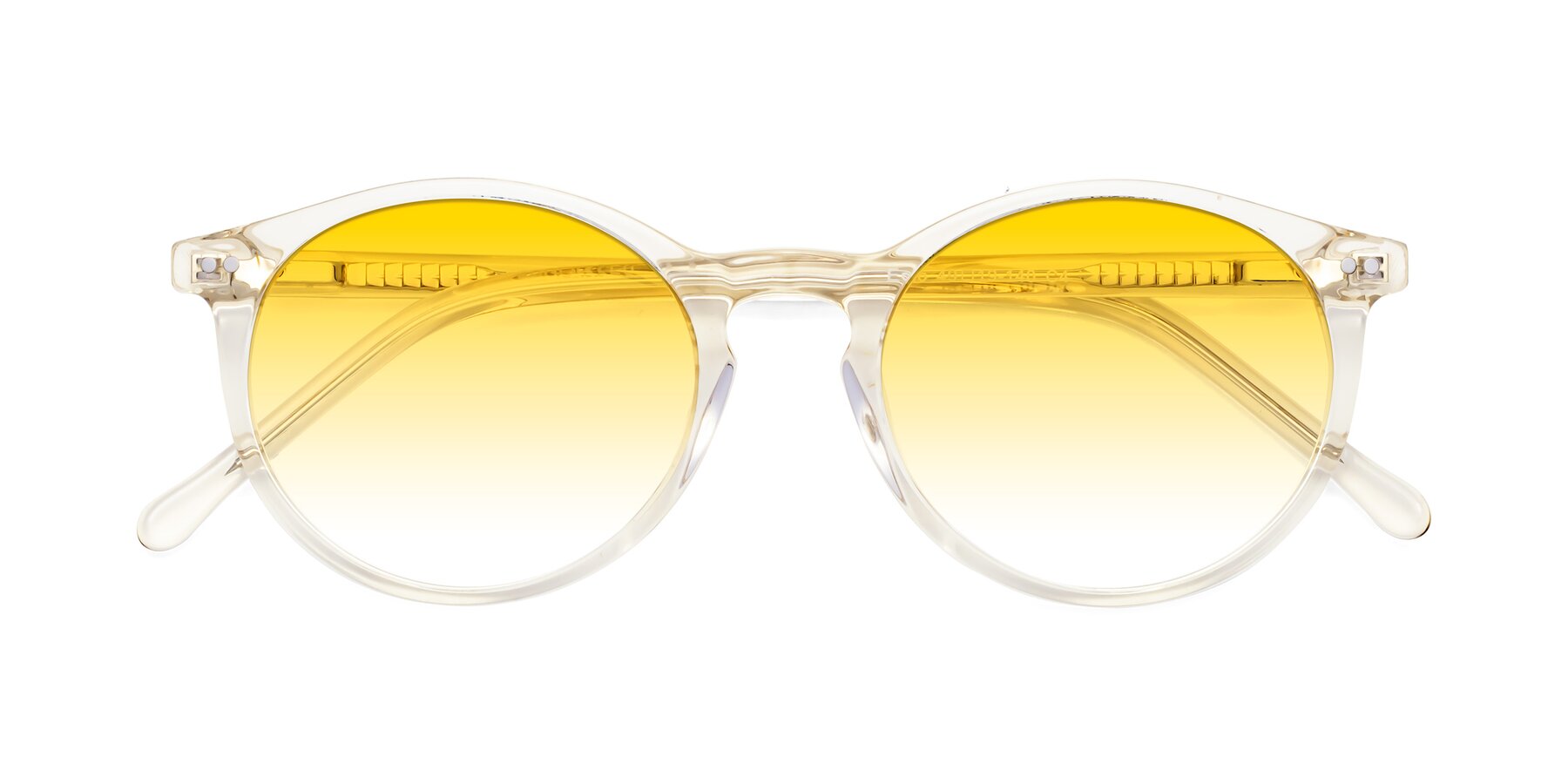 Folded Front of Echo in Light Amber with Yellow Gradient Lenses