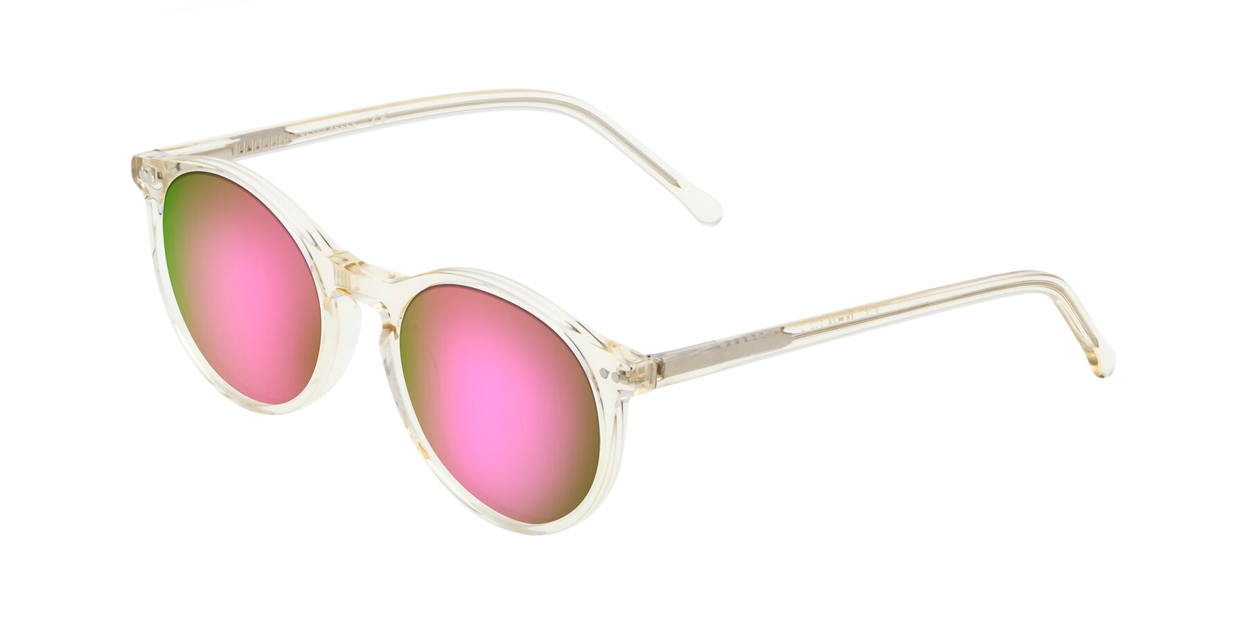 Angle of Echo in Light Amber with Pink Mirrored Lenses