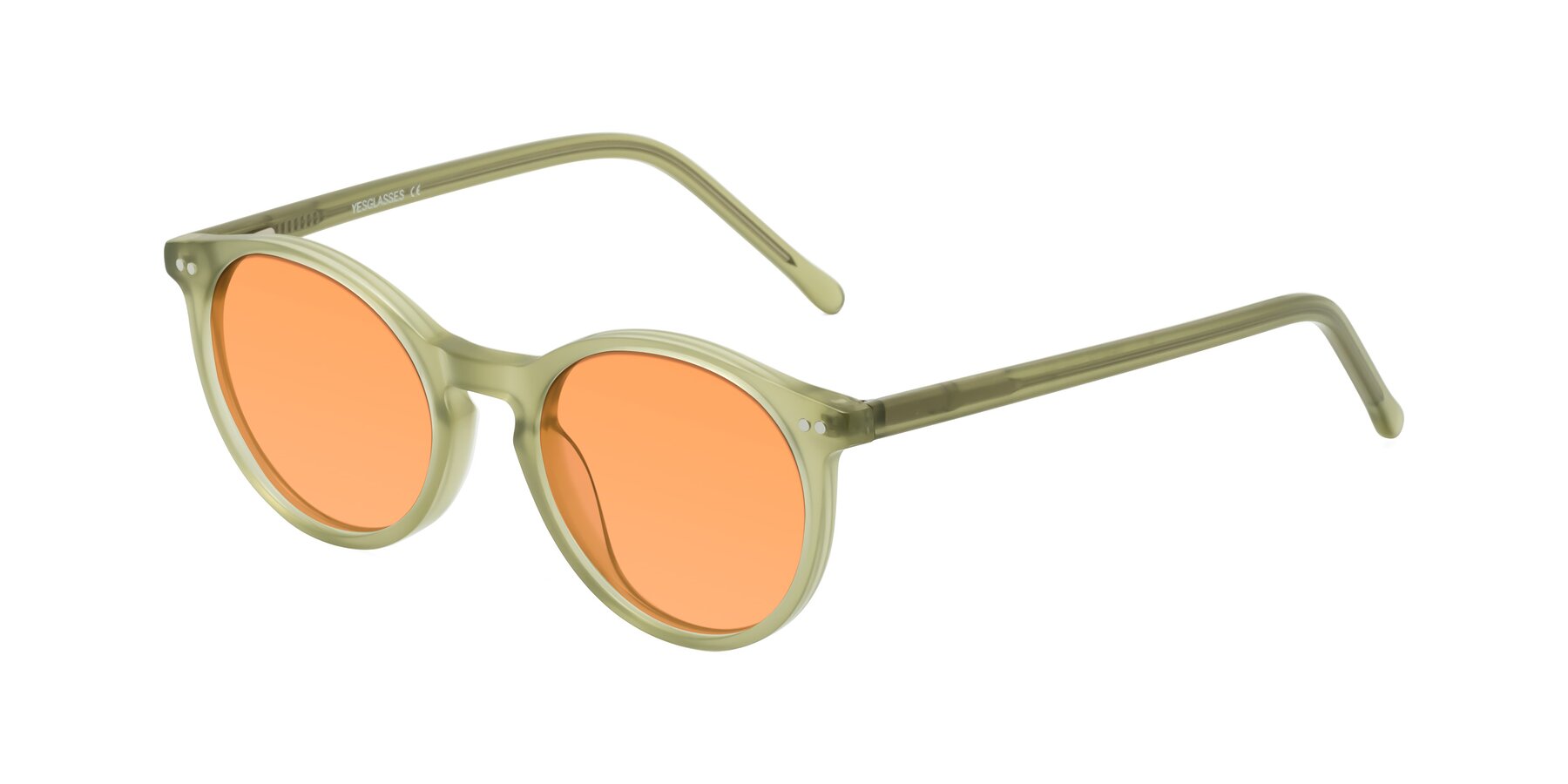 Angle of Echo in Olive with Medium Orange Tinted Lenses
