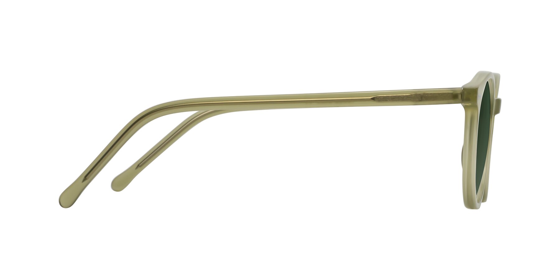 Side of Echo in Olive with Green Tinted Lenses
