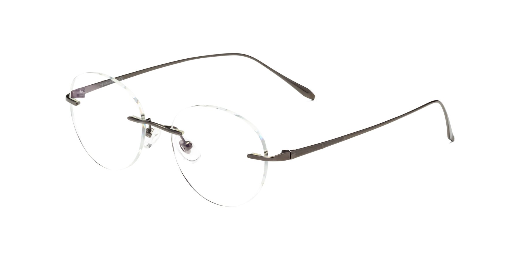 Angle of Sober in Gunmetal with Clear Reading Eyeglass Lenses