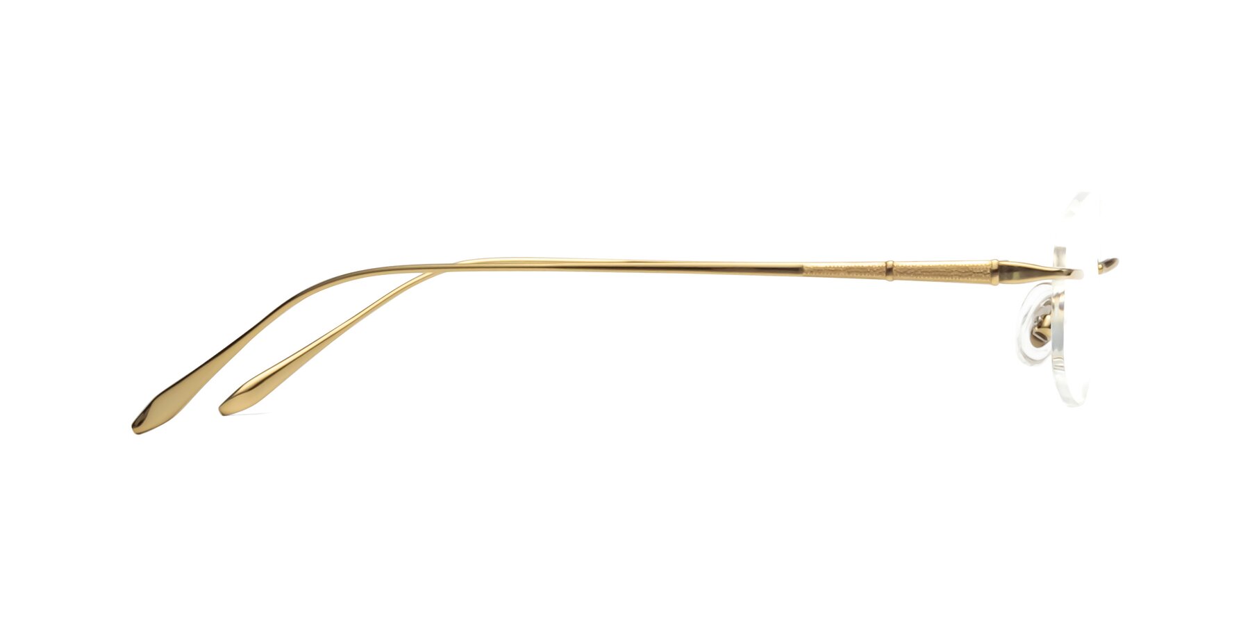 Side of Cecilla in Gold with Clear Reading Eyeglass Lenses