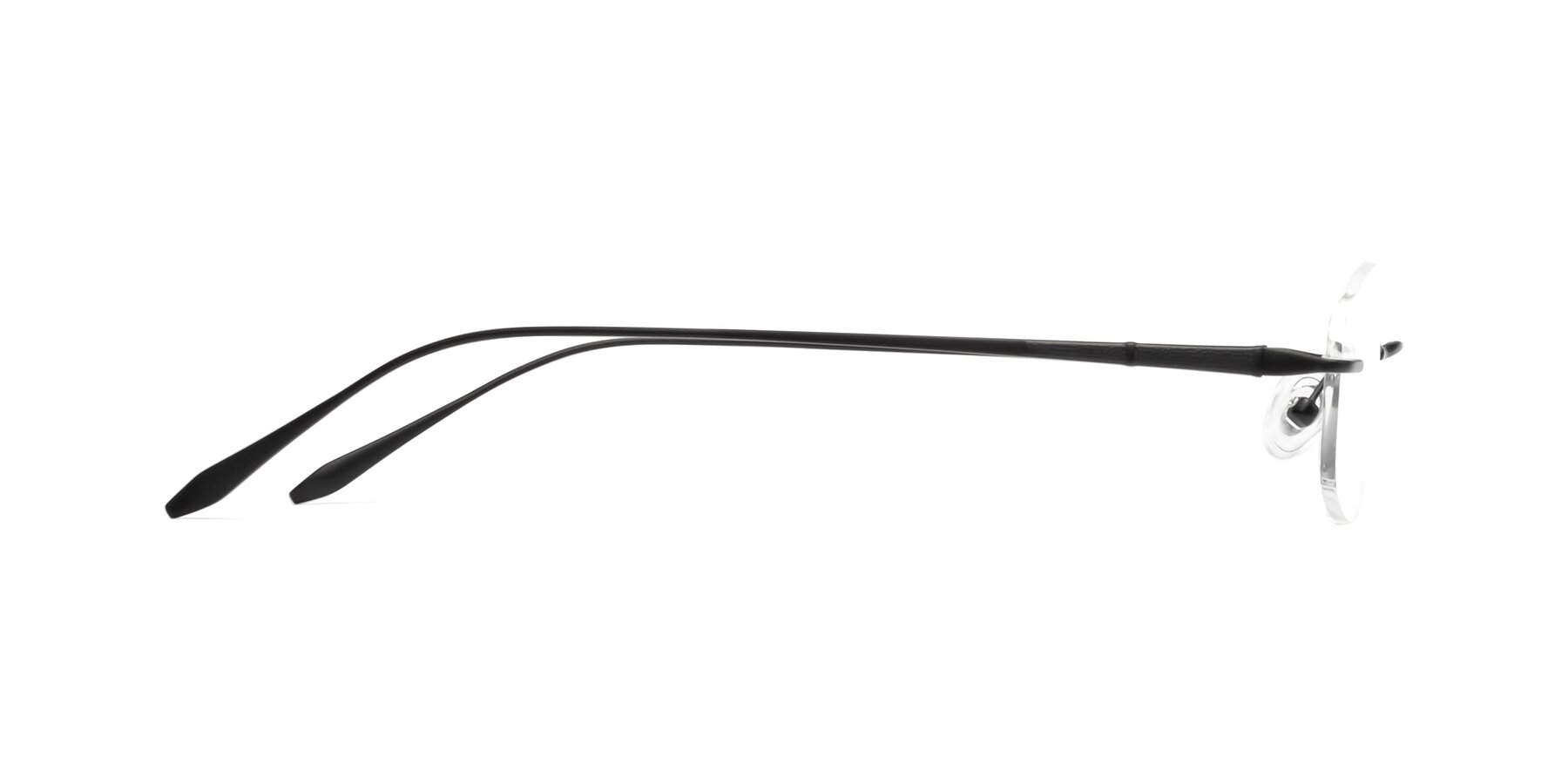 Side of Cecilla in Black with Clear Reading Eyeglass Lenses