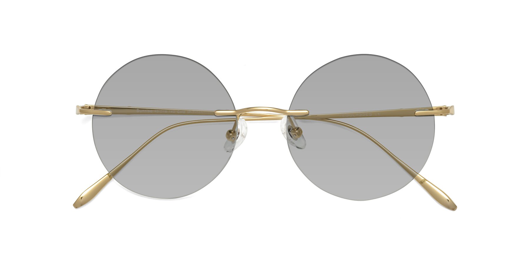 Folded Front of Sunrise in Gold with Light Gray Tinted Lenses