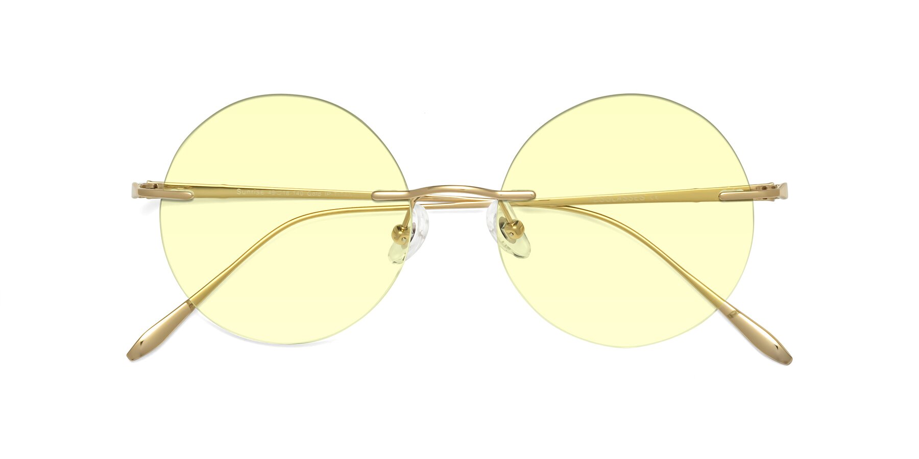 Folded Front of Sunrise in Gold with Light Yellow Tinted Lenses