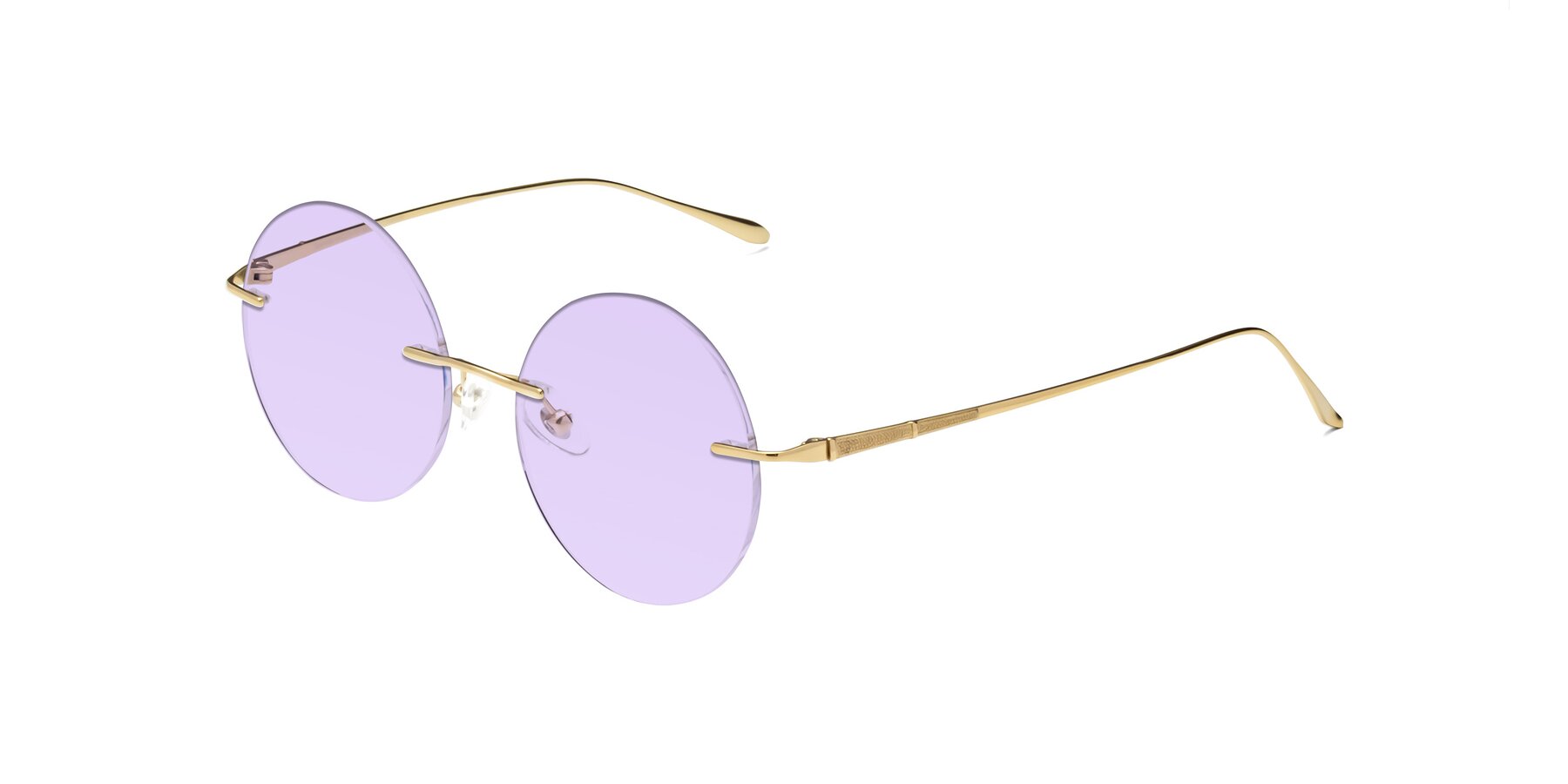 Angle of Sunrise in Gold with Light Purple Tinted Lenses