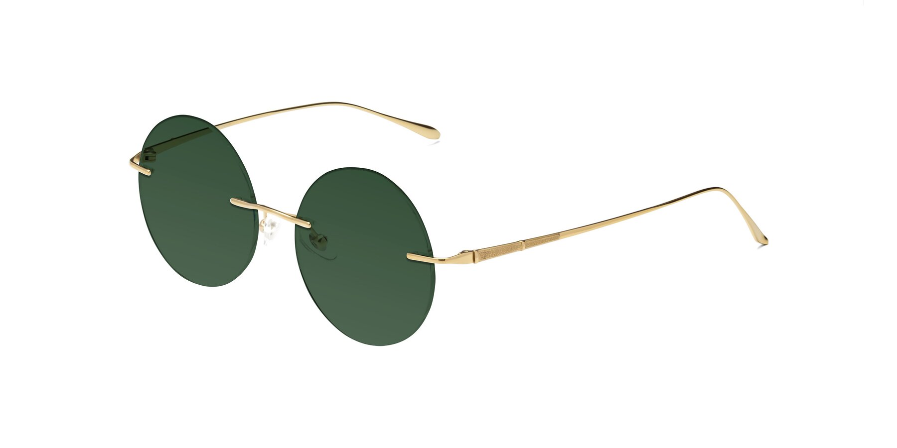 Angle of Sunrise in Gold with Green Tinted Lenses