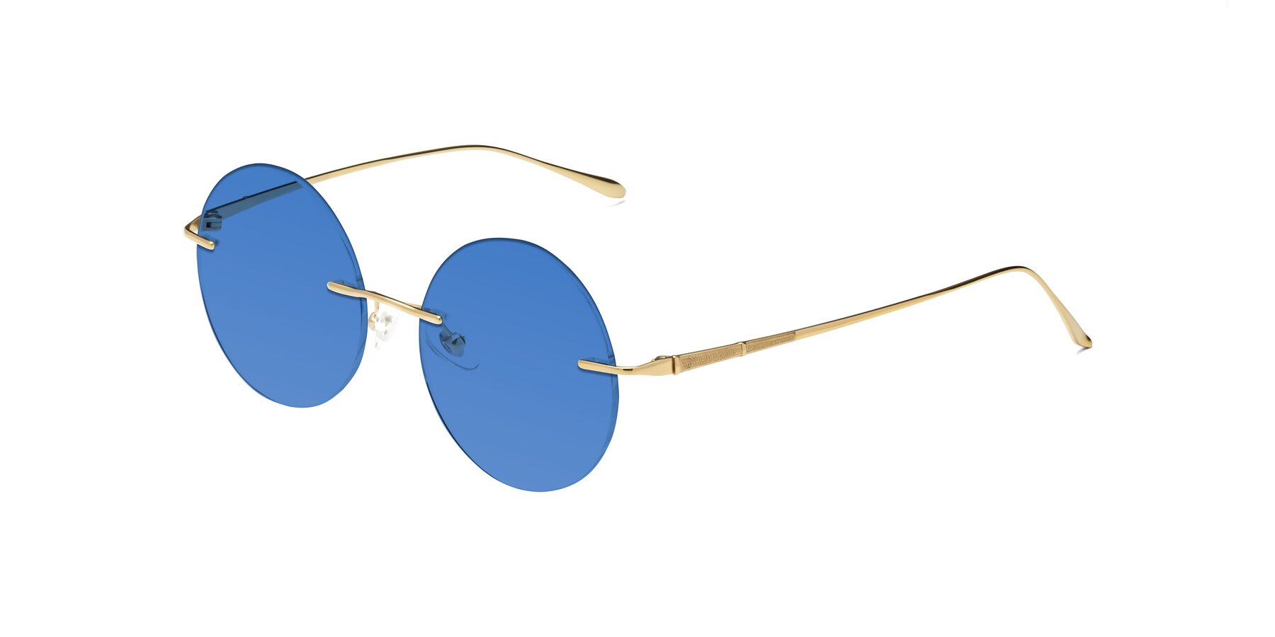 Angle of Sunrise in Gold with Blue Tinted Lenses