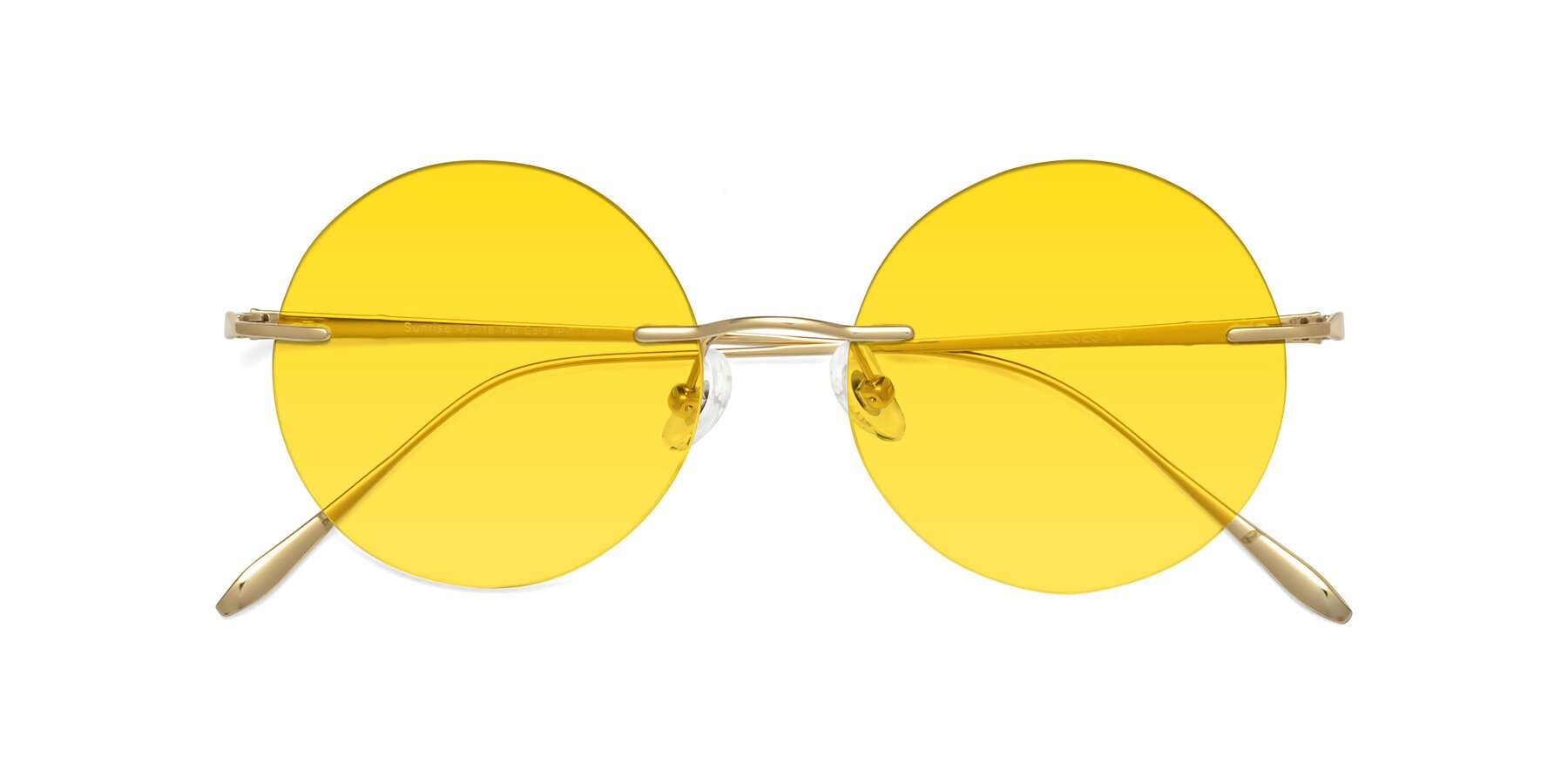 Folded Front of Sunrise in Gold with Yellow Tinted Lenses
