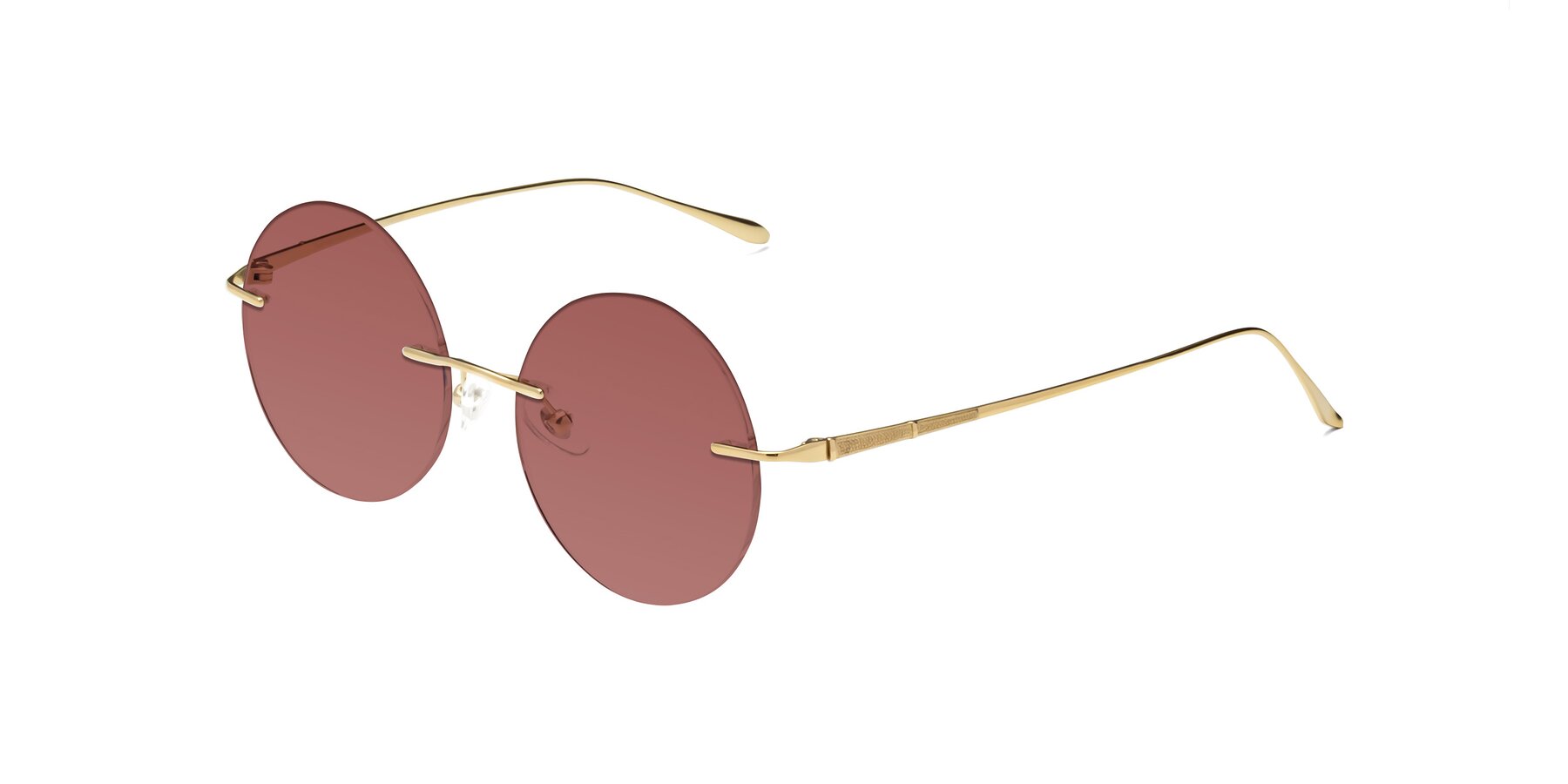 Angle of Sunrise in Gold with Garnet Tinted Lenses