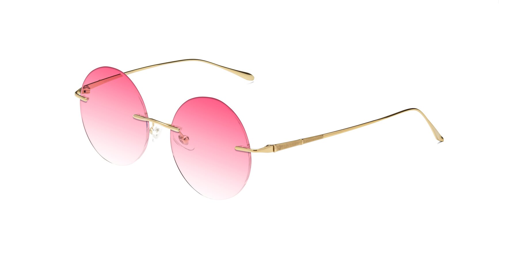 Angle of Sunrise in Gold with Pink Gradient Lenses
