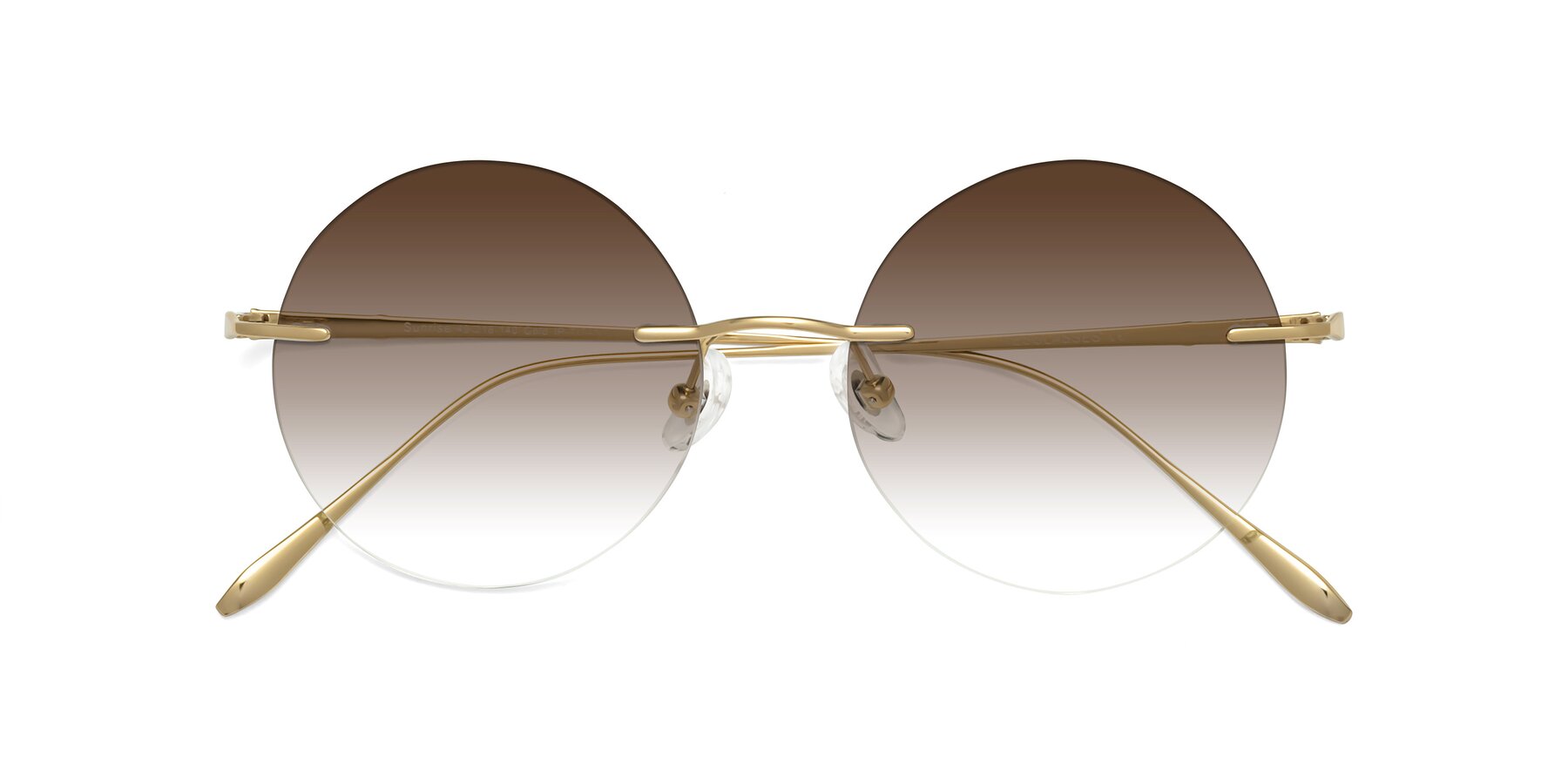 Folded Front of Sunrise in Gold with Brown Gradient Lenses