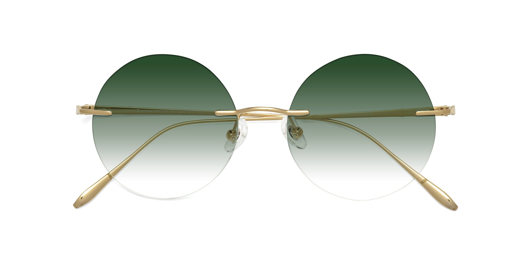 Folded Front of Sunrise in Gold with Green Gradient Lenses